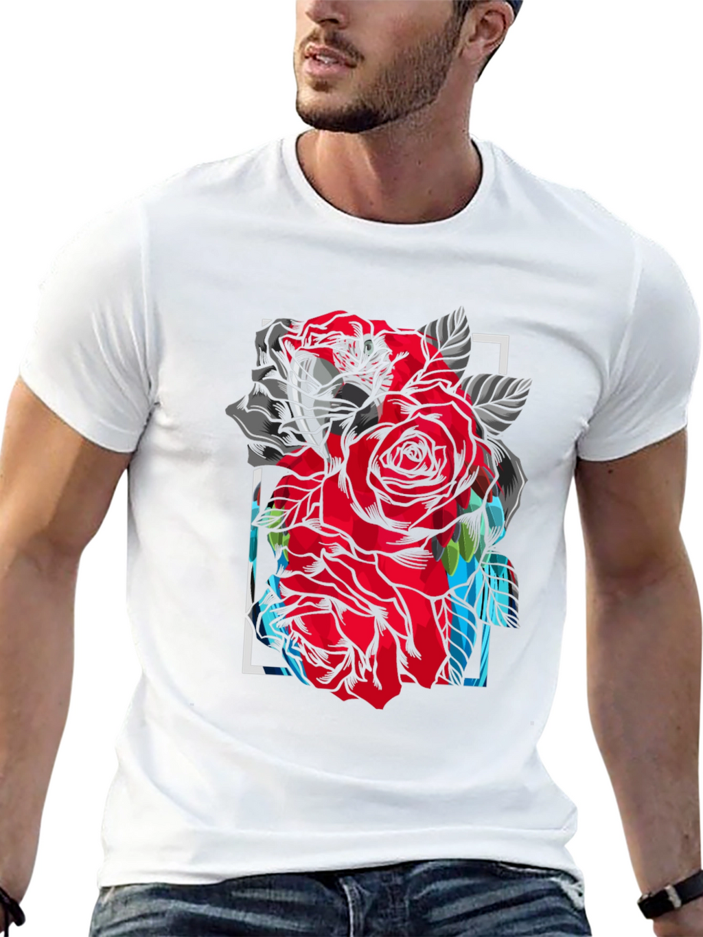 Floral Rose Graphic T-Shirt