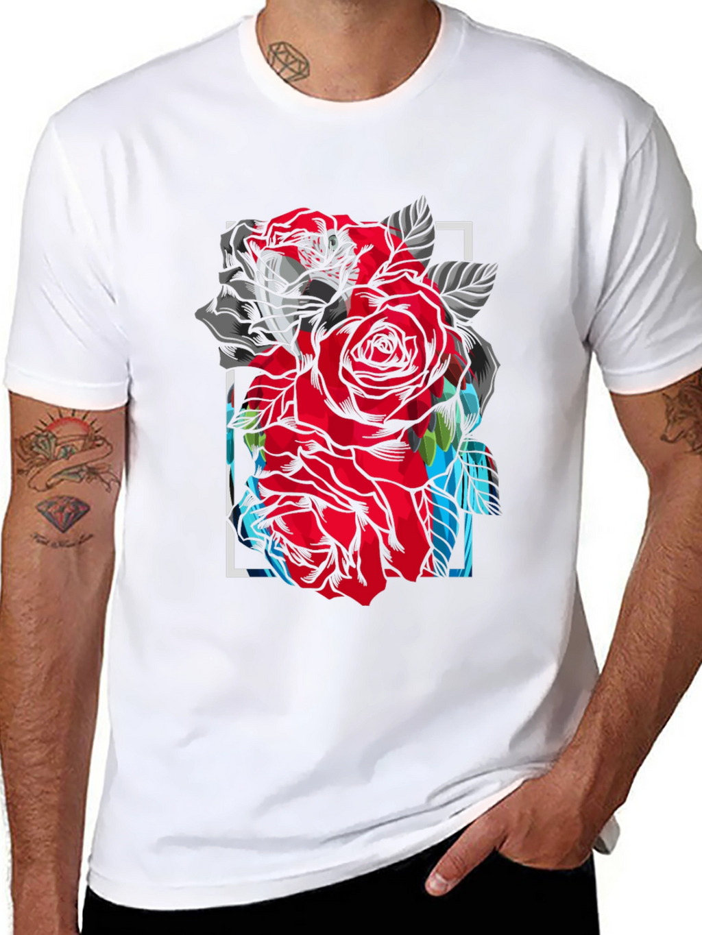 Floral Rose Graphic T-Shirt
