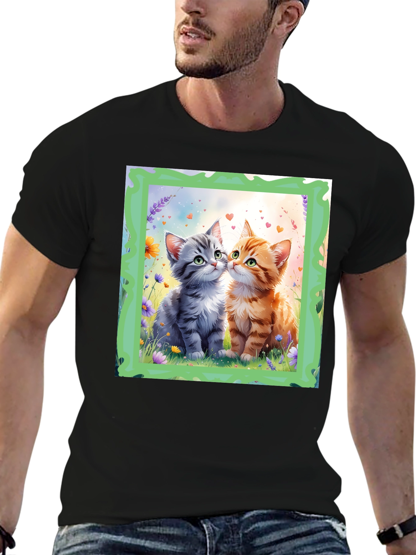 Cute Kitten Love Graphic Tee
