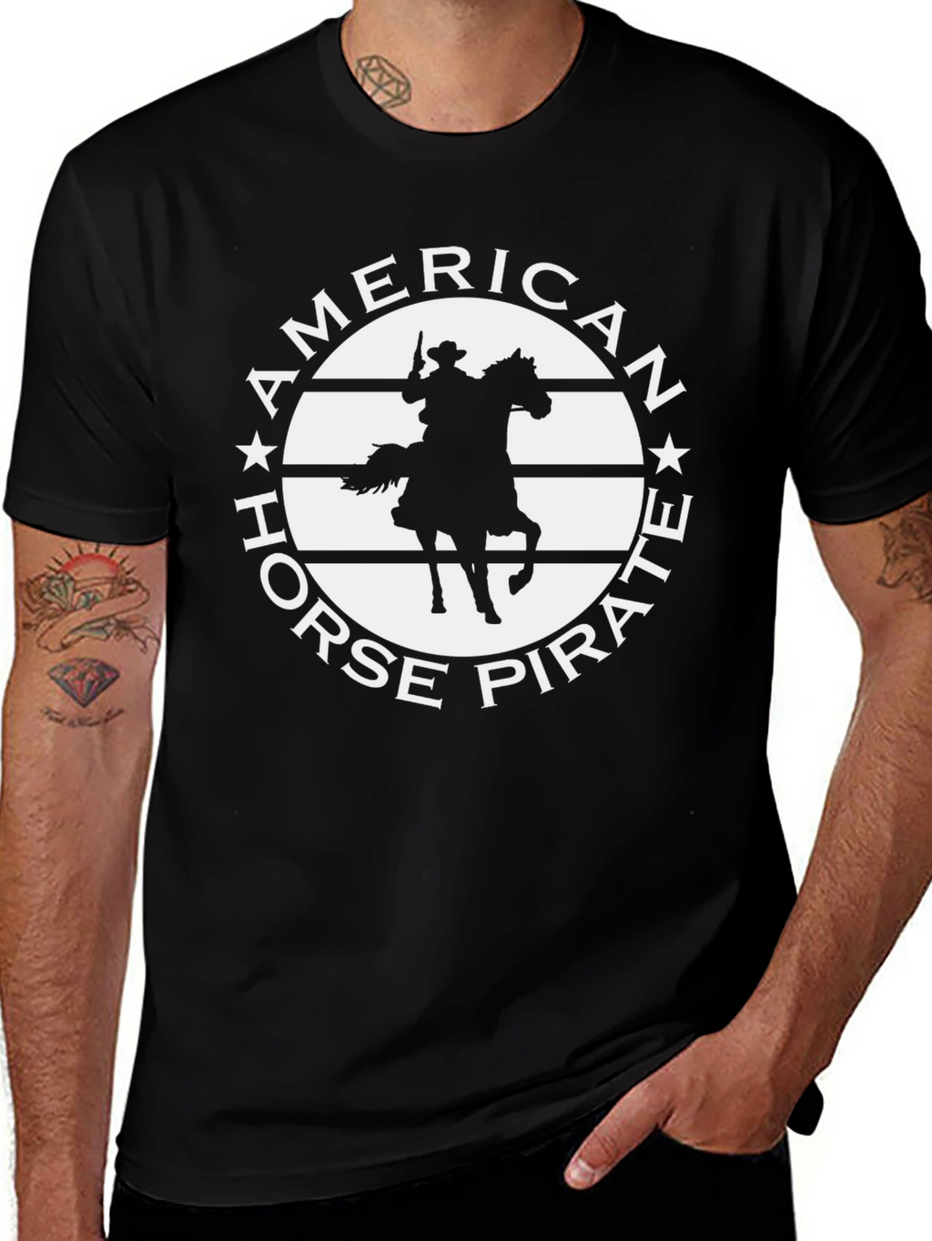 American Horse Pirate Graphic T-Shirt