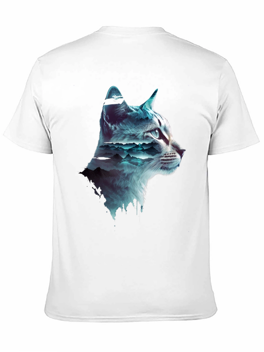 Cat Silhouette Mountainscape T-Shirt