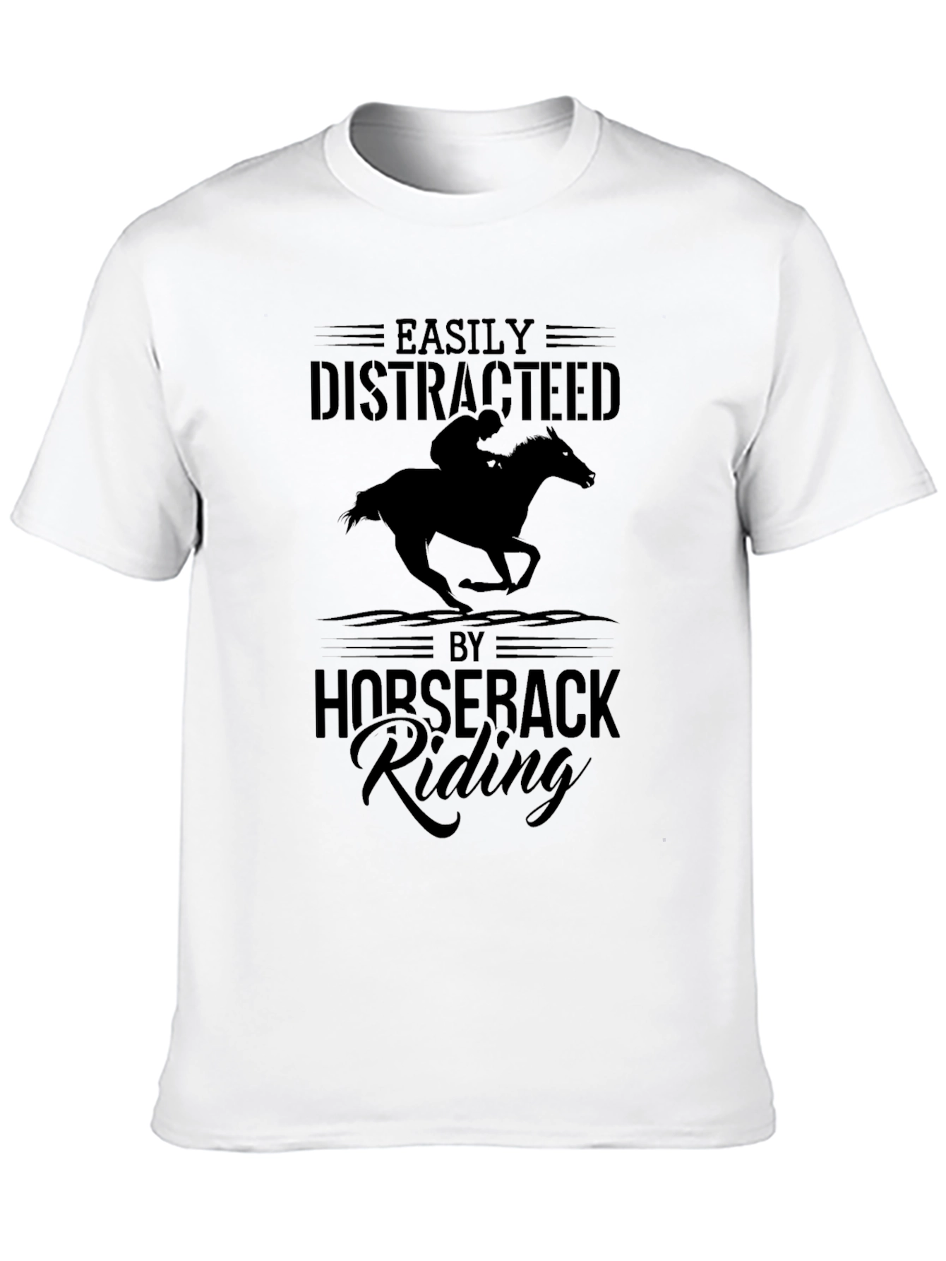 Easily Distracted By Horseback Riding Graphic Tee