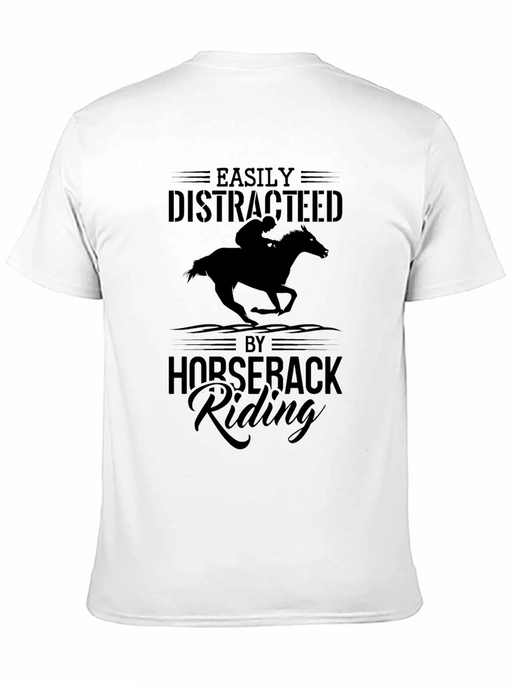 Easily Distracted By Horseback Riding Graphic Tee