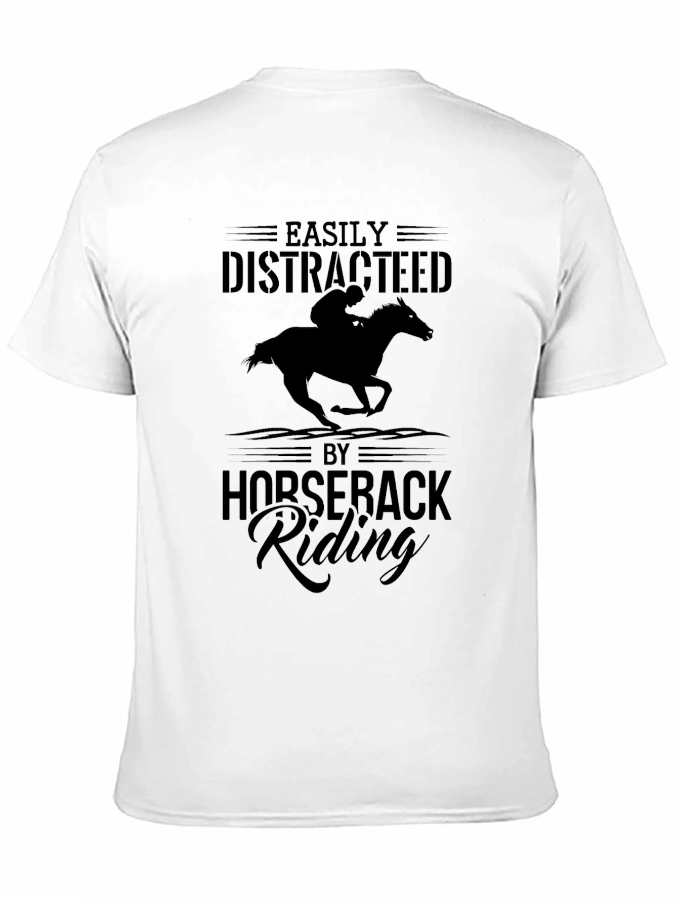 Easily Distracted By Horseback Riding Graphic Tee