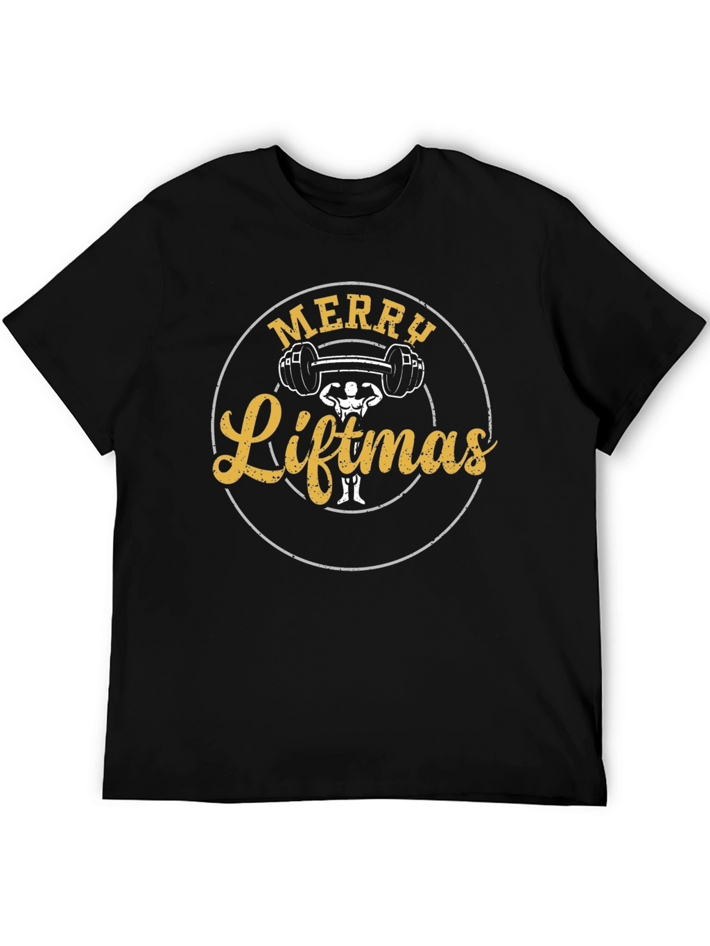 Merry Liftmas Black Graphic Tee