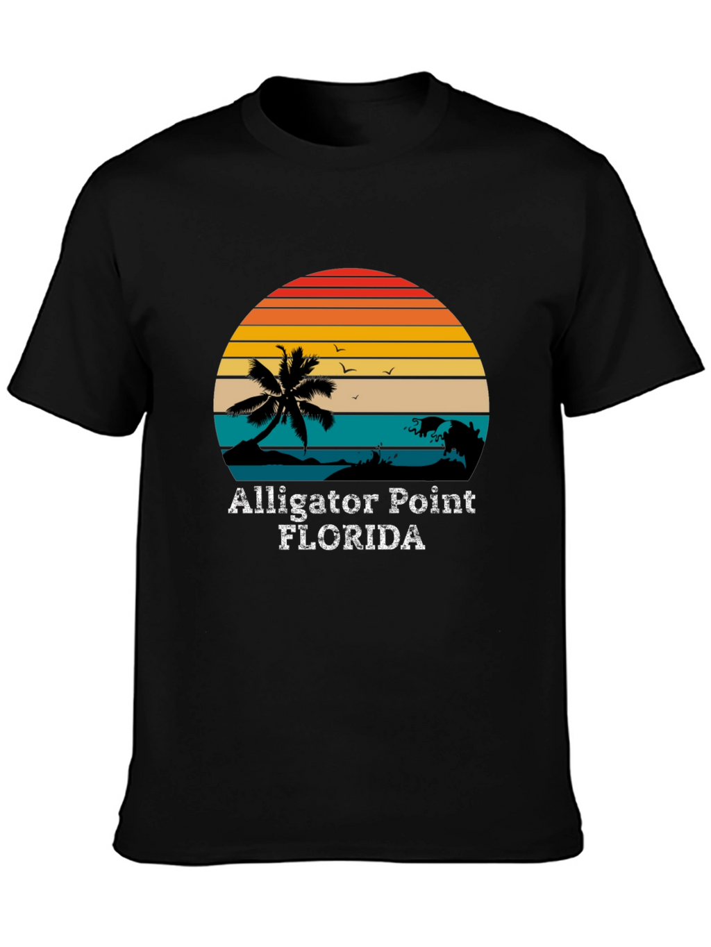 Alligator Point Florida Retro Sunset T-Shirt