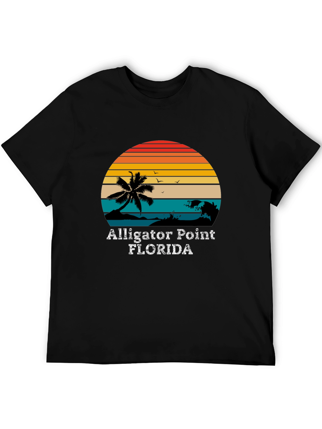 Alligator Point Florida Retro Sunset T-Shirt