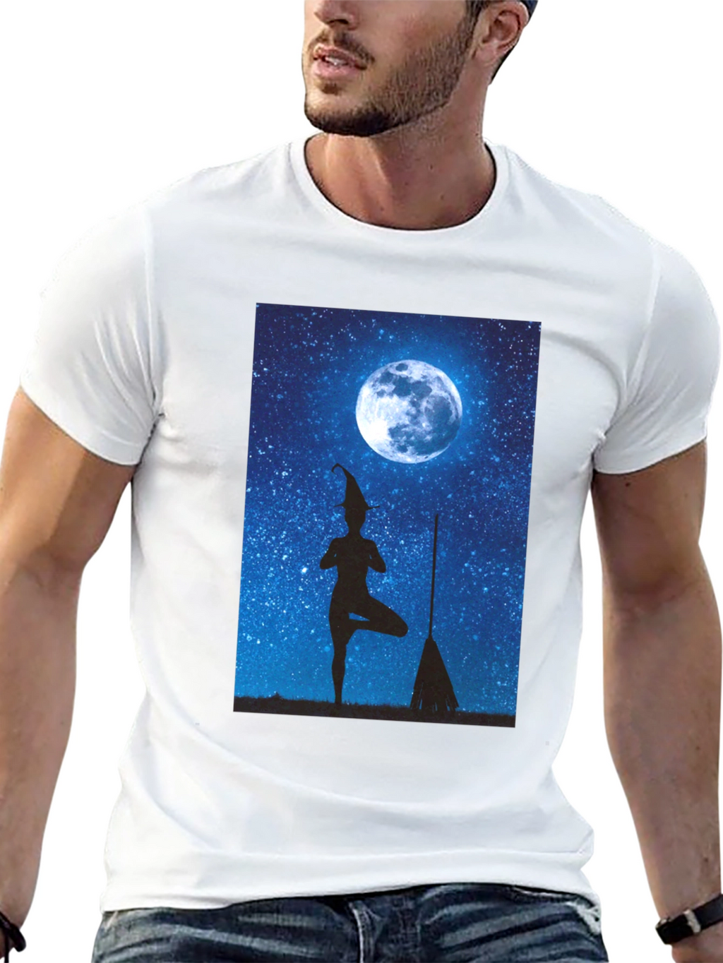 Witch Yoga Moon T-Shirt - Halloween Style