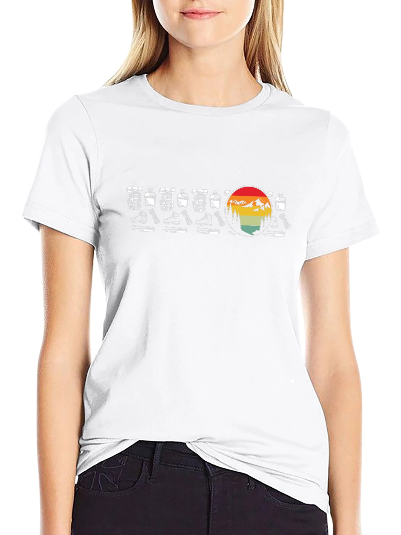 Retro Hiking Boots T-Shirt - Mountain Adventure Style