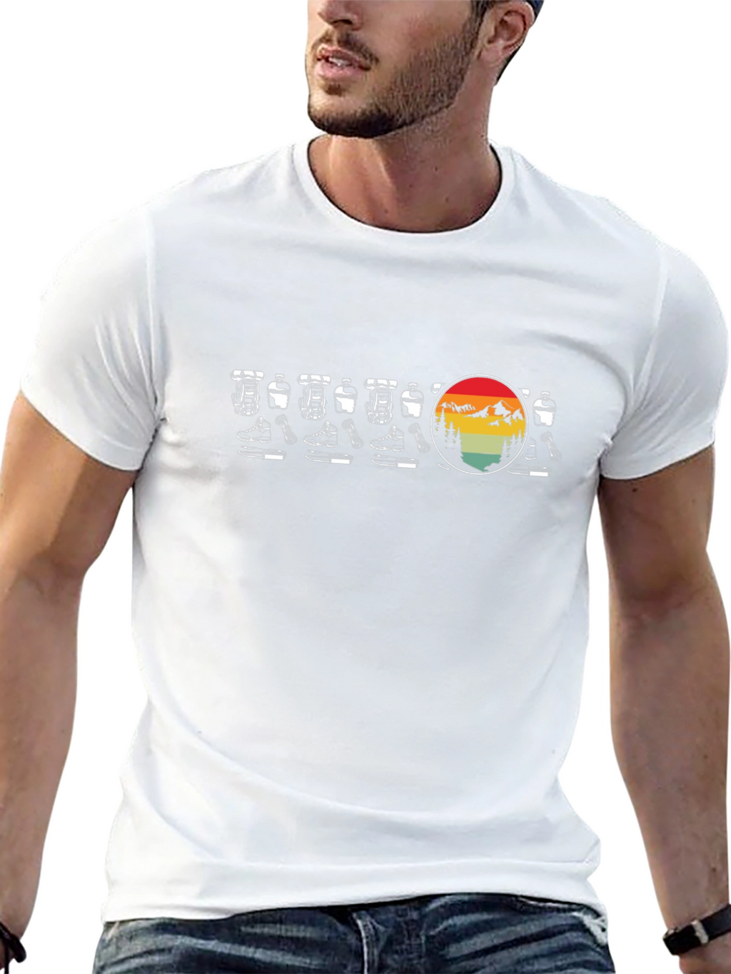 Retro Hiking Boots T-Shirt - Mountain Adventure Style