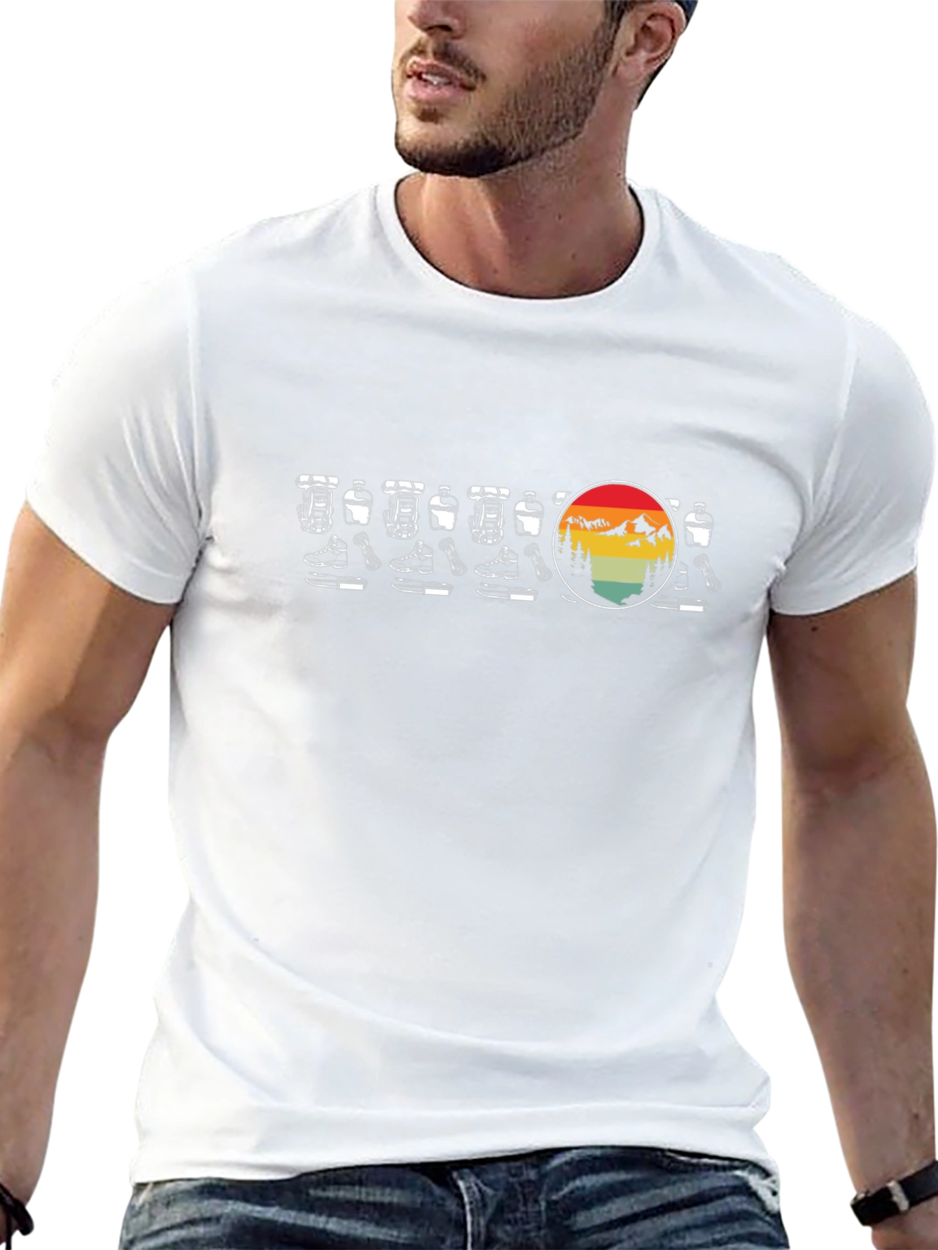 Retro Hiking Boots T-Shirt - Mountain Adventure Style