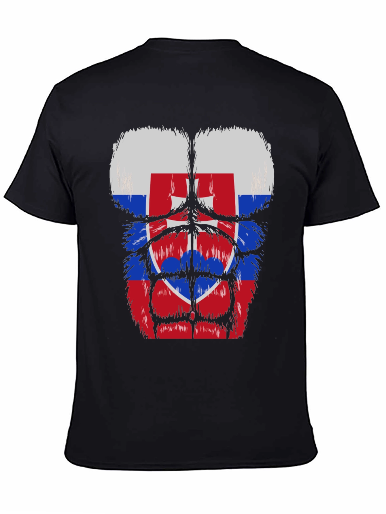 Slovakia Flag Abs T-Shirt - Funny Gym Workout Tee