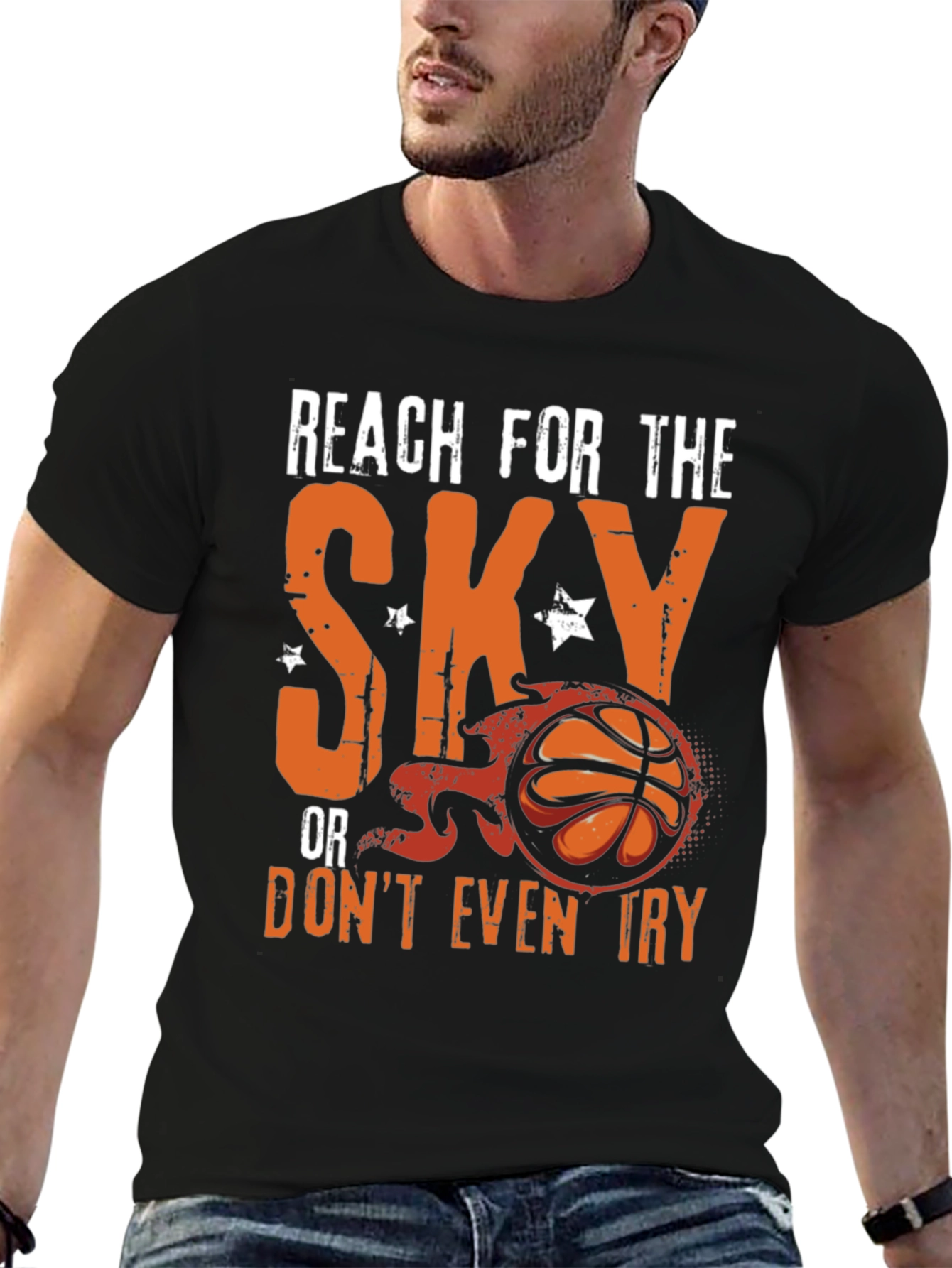 Reach For The Sky Basketball Graphic Tee