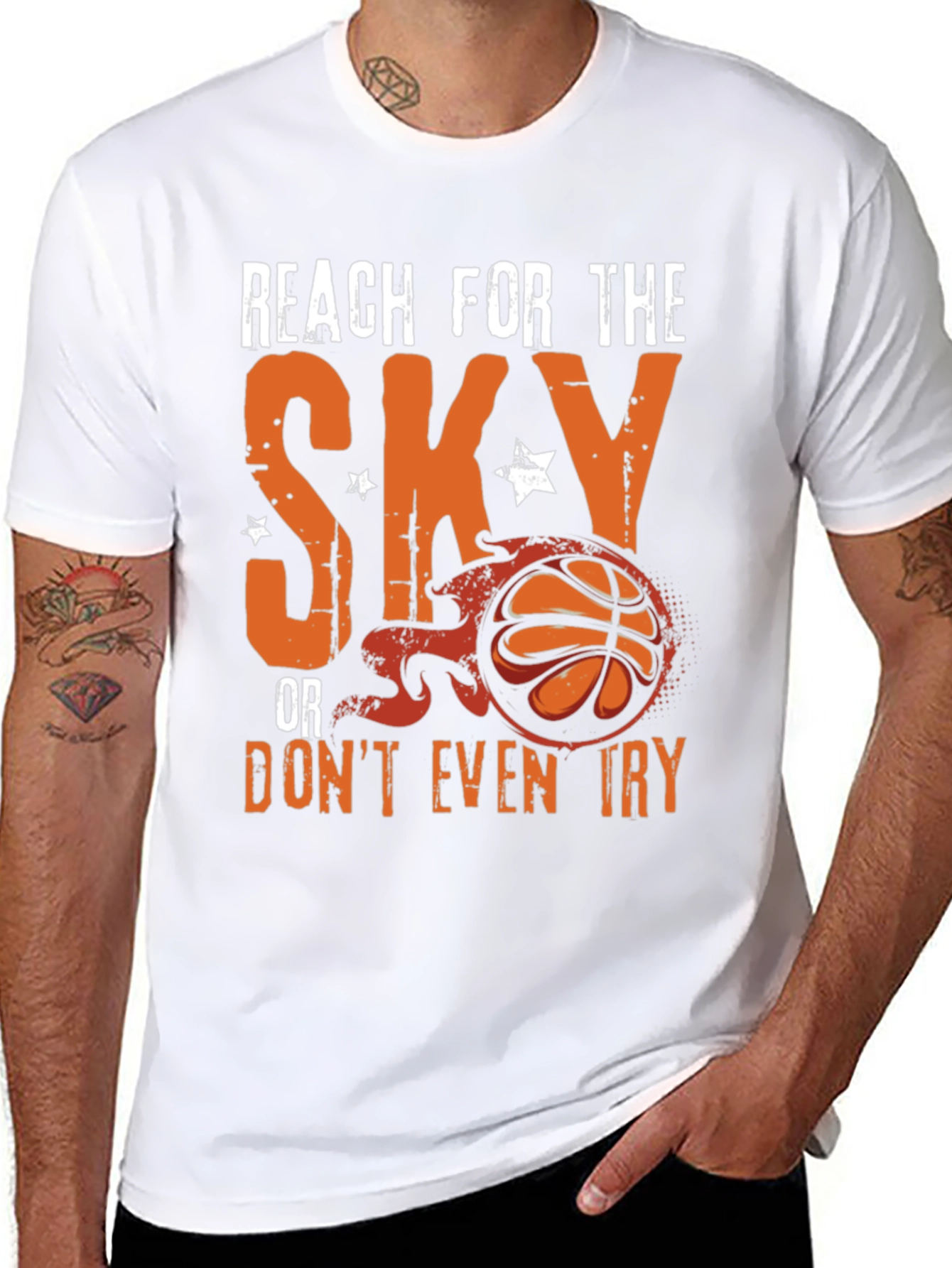 Reach For The Sky Basketball Graphic Tee