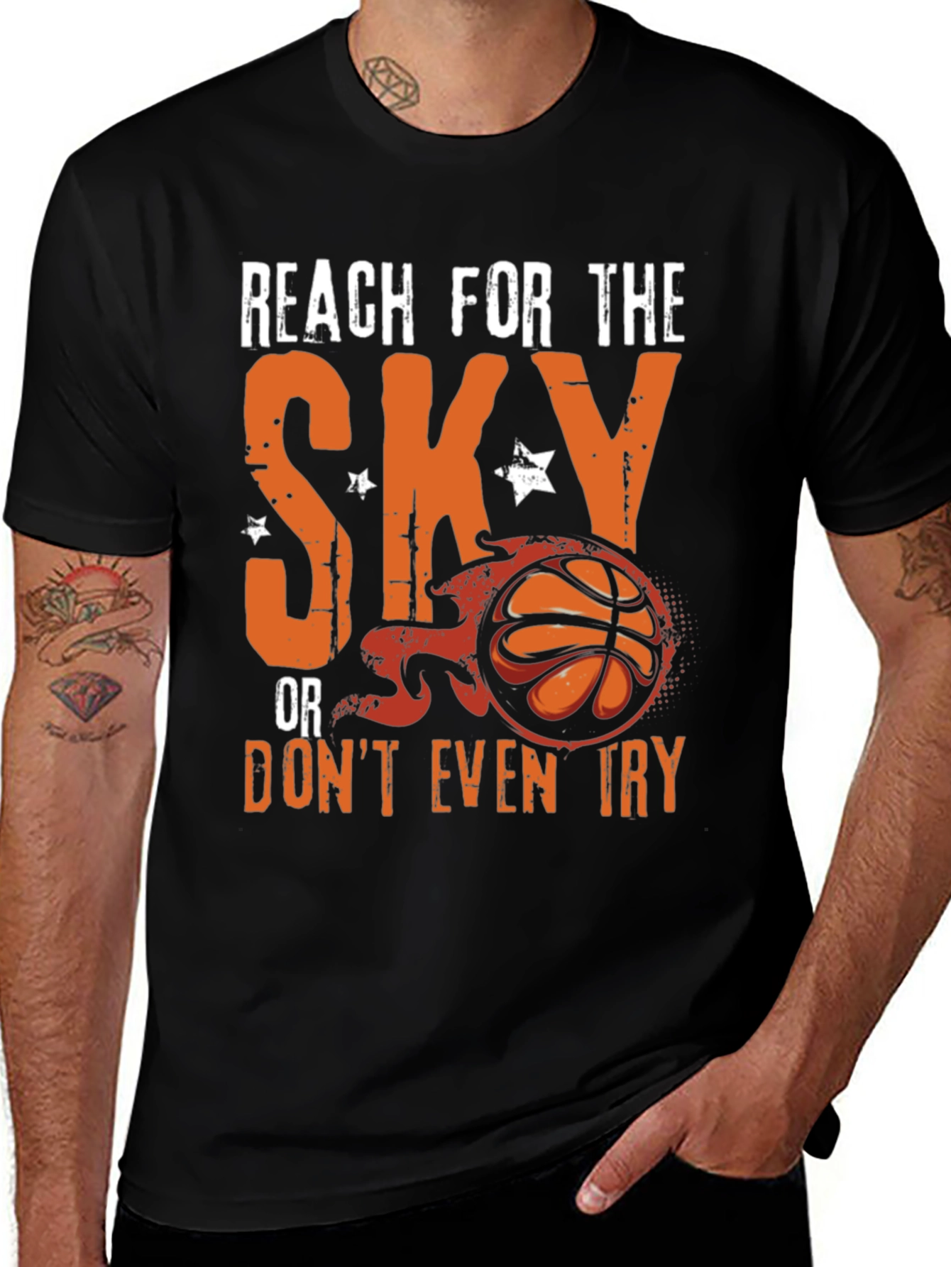 Reach For The Sky Basketball Graphic Tee