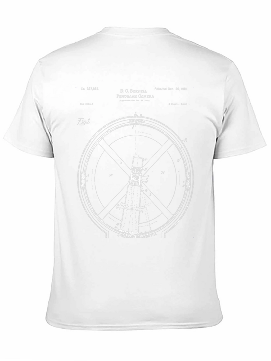 Panorama Camera Blueprint Graphic Tee - Black Cotton