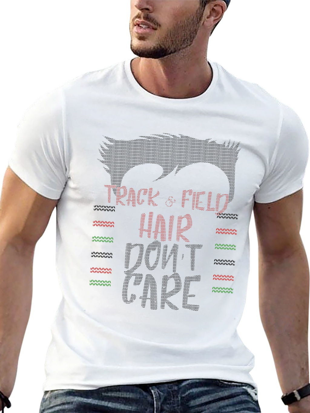 Track & Field Hair Dont Care Graphic Tee
