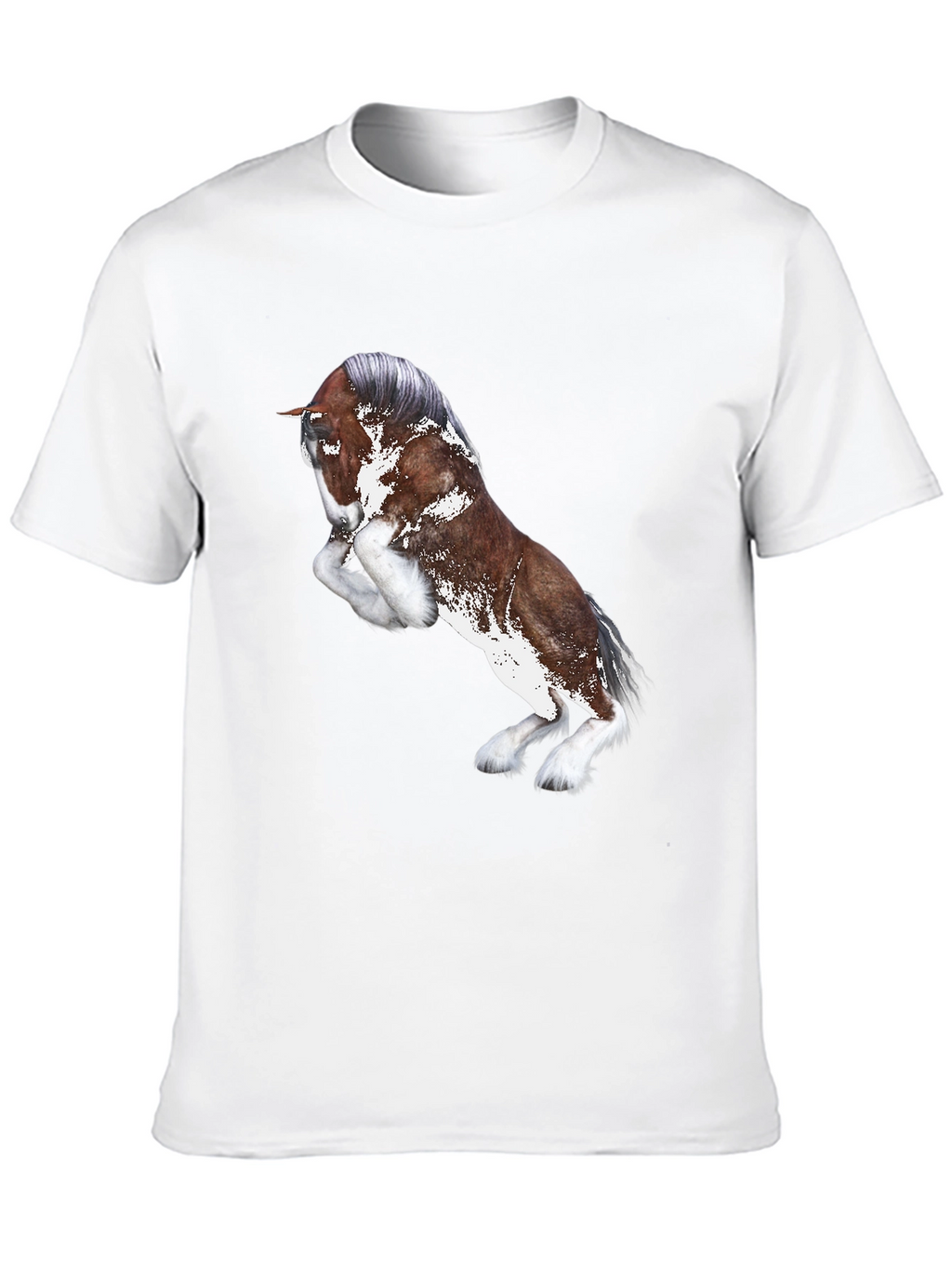 Horse Graphic Black T-Shirt for Men