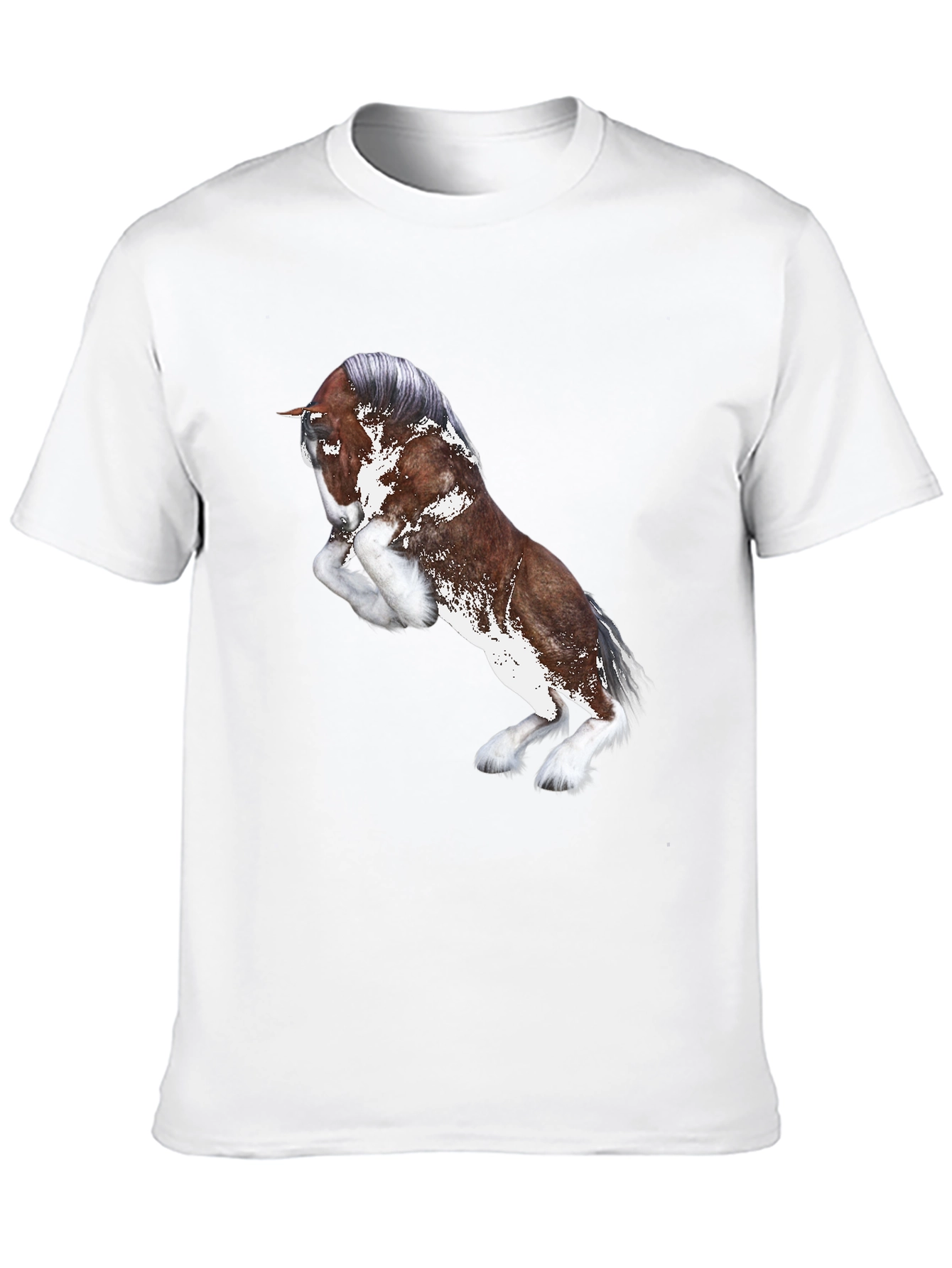 Horse Graphic Black T-Shirt for Men