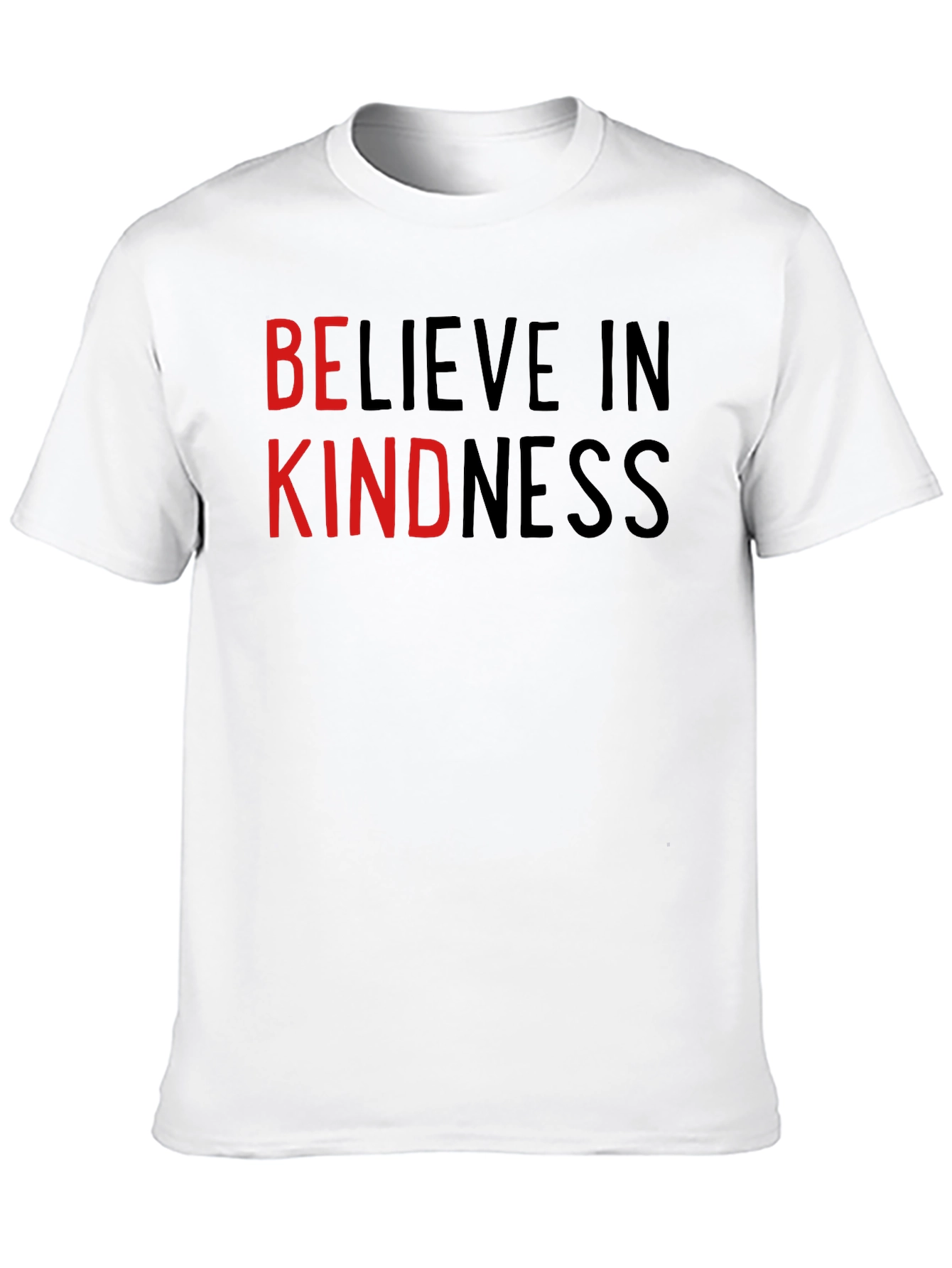 Believe In Kindness T-Shirt - Black Crew Neck