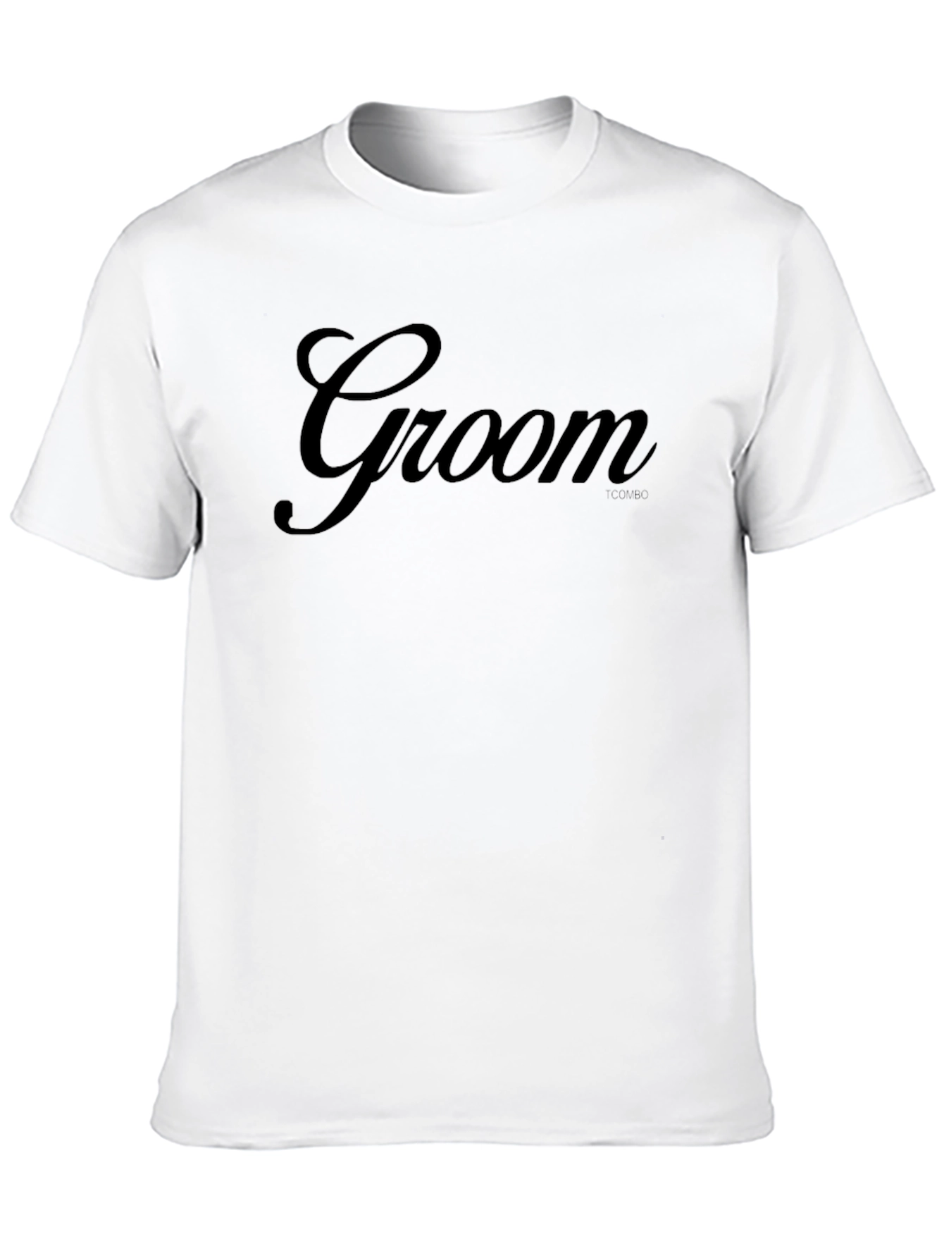 Groom Script T-Shirt - Black Wedding Apparel