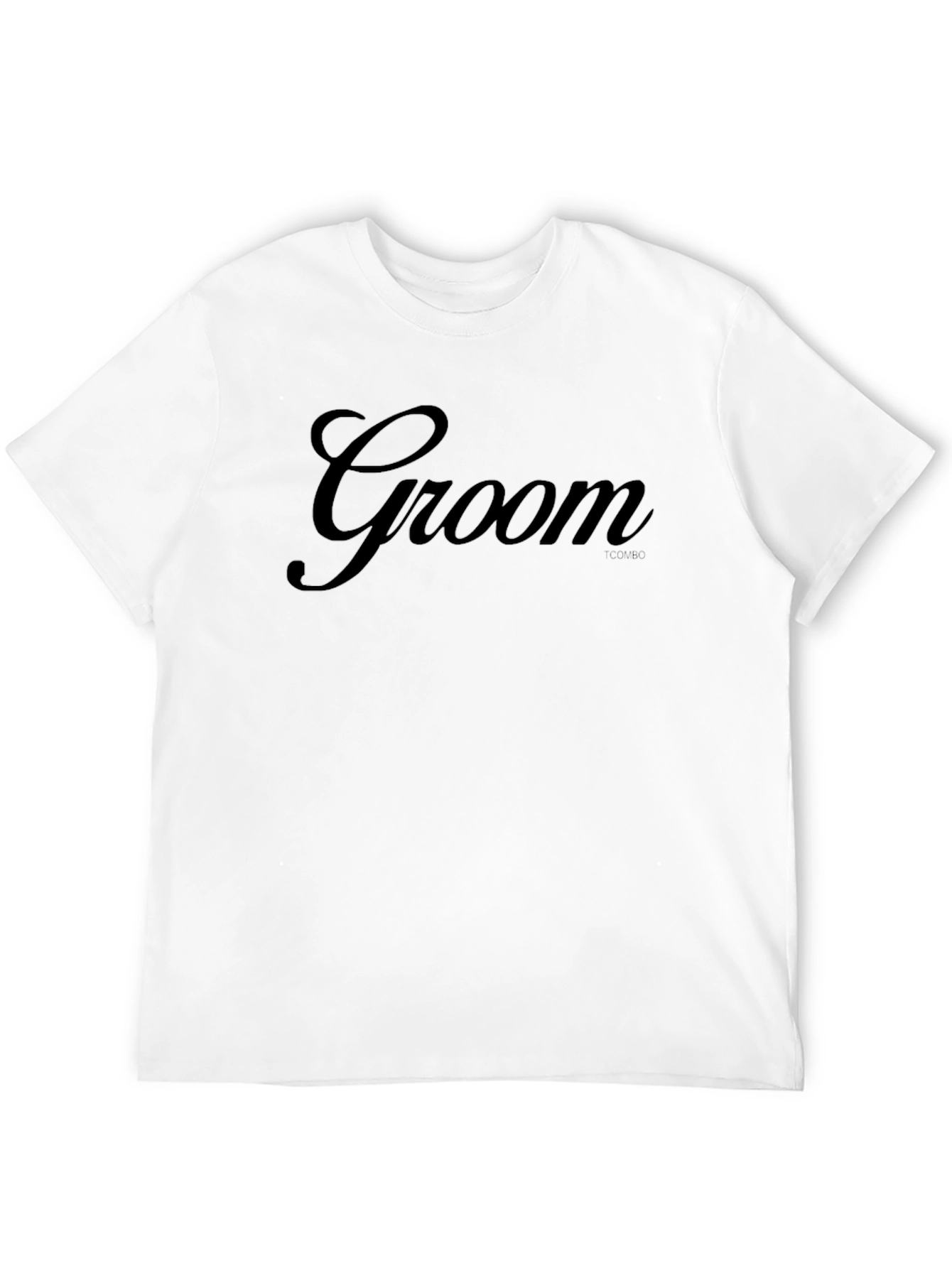 Groom Script T-Shirt - Black Wedding Apparel