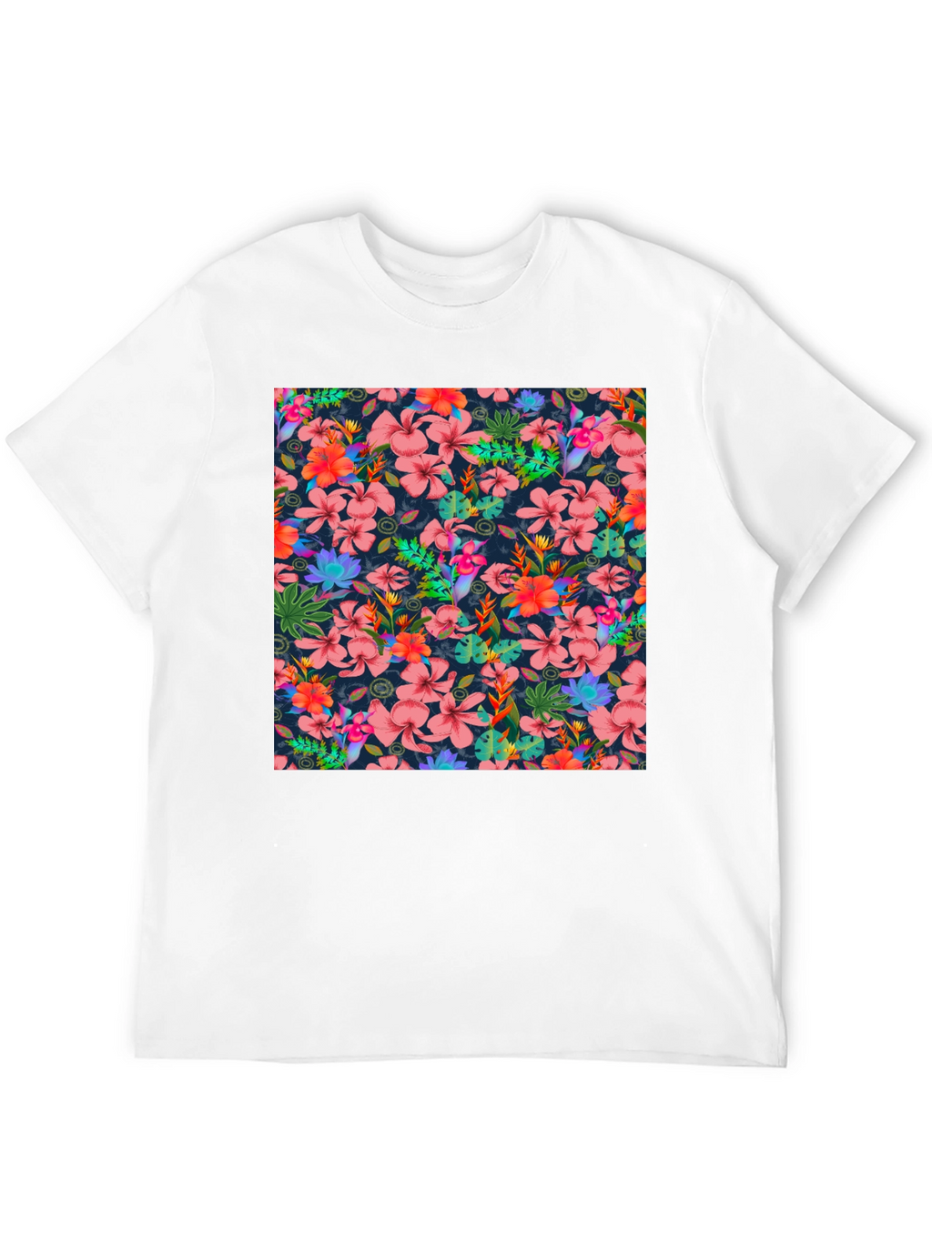 Tropical Floral Print T-Shirt