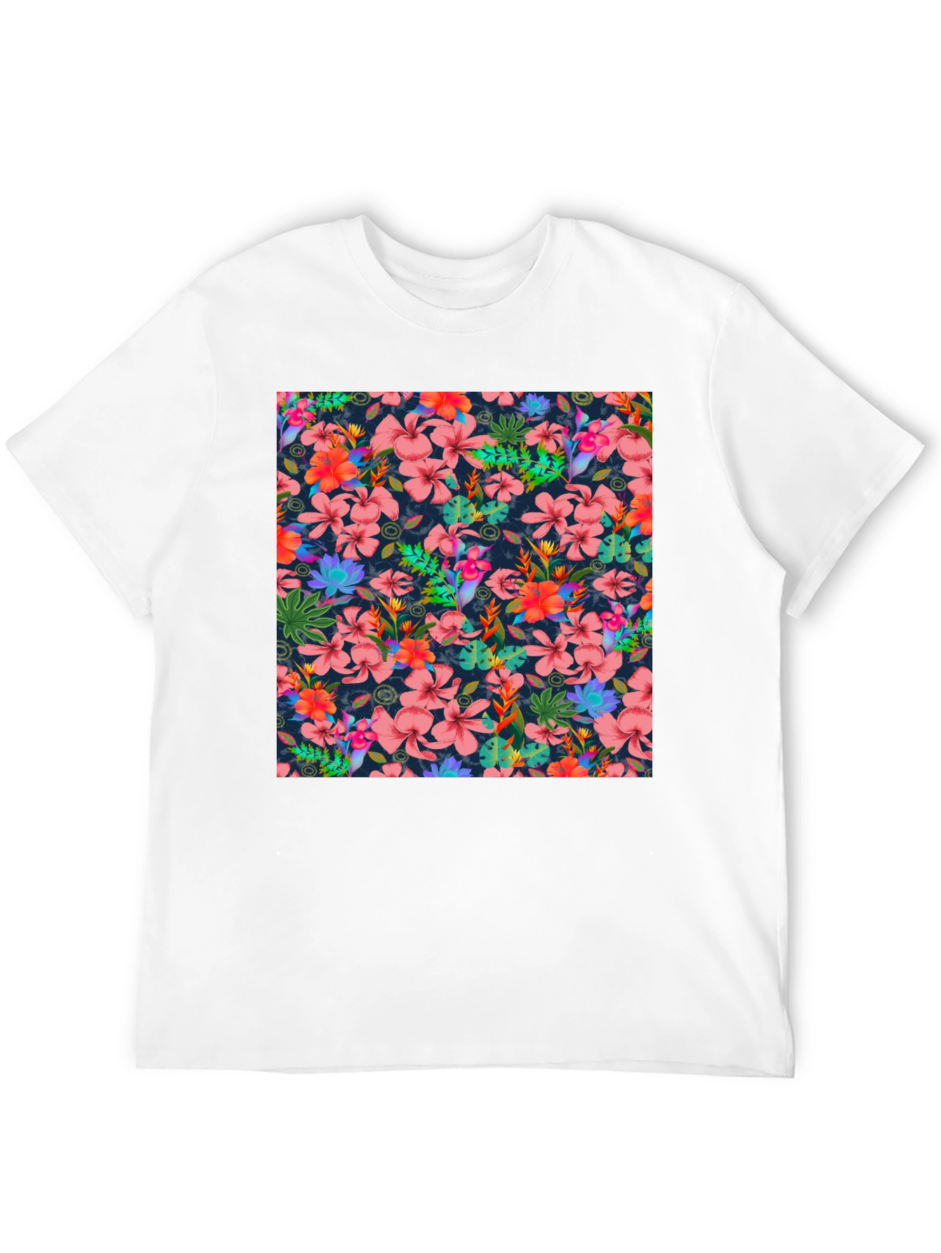 Tropical Floral Print T-Shirt