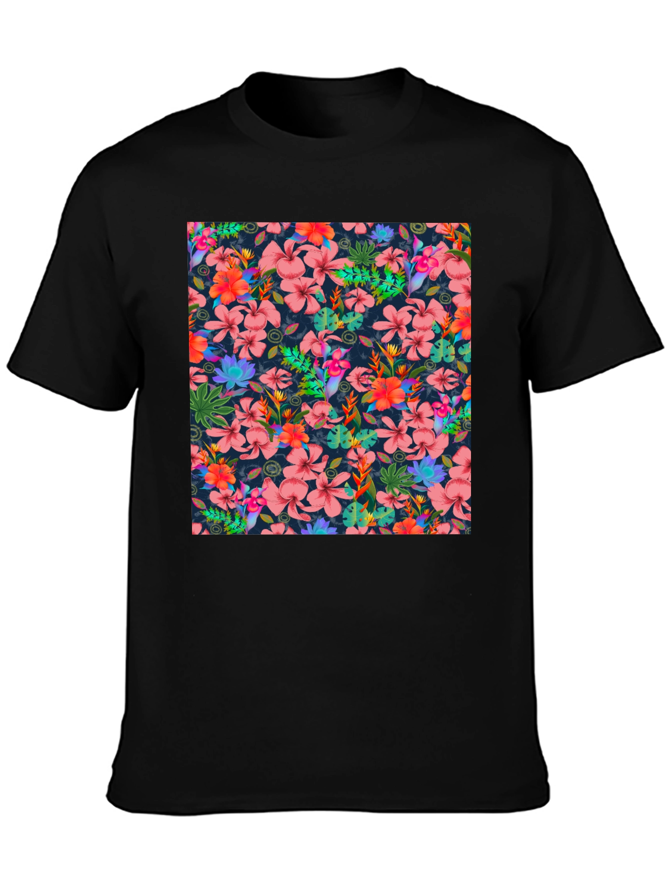 Tropical Floral Print T-Shirt