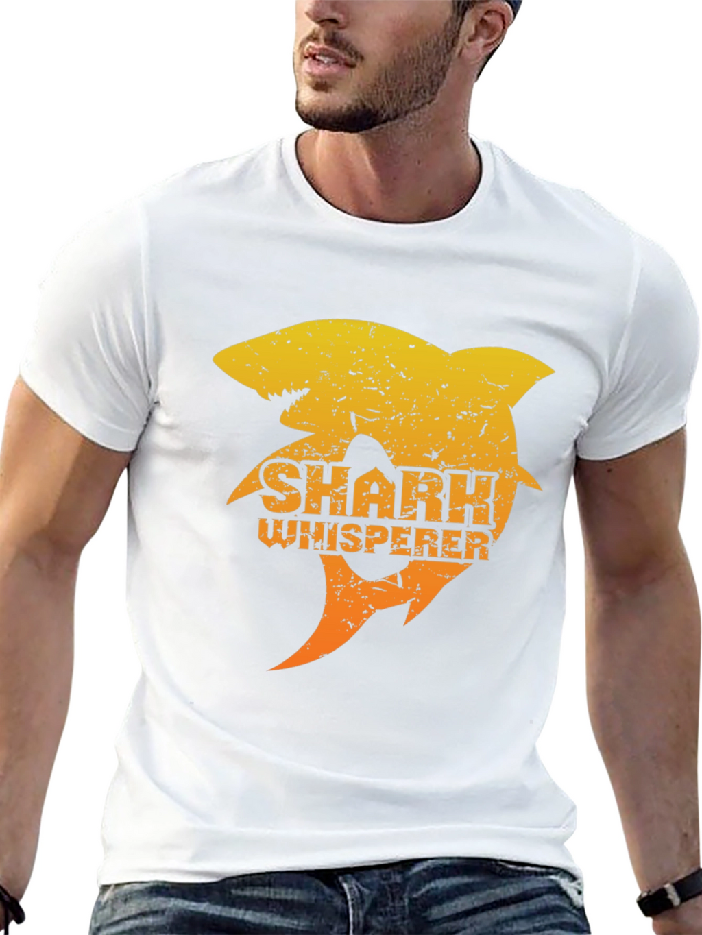 Shark Whisperer Graphic Tee - Novelty Ocean Lover T-Shirt