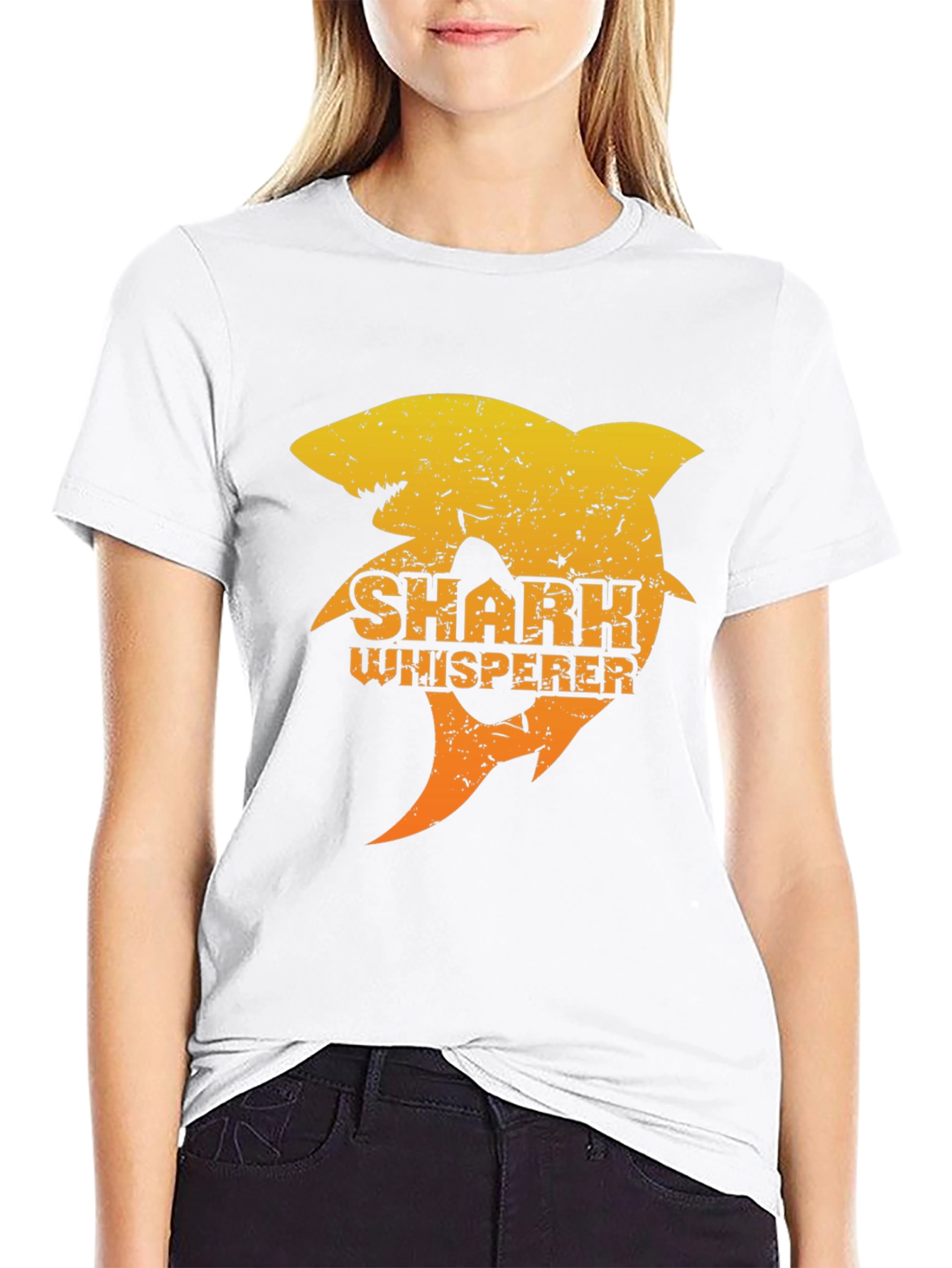 Shark Whisperer Graphic Tee - Novelty Ocean Lover T-Shirt