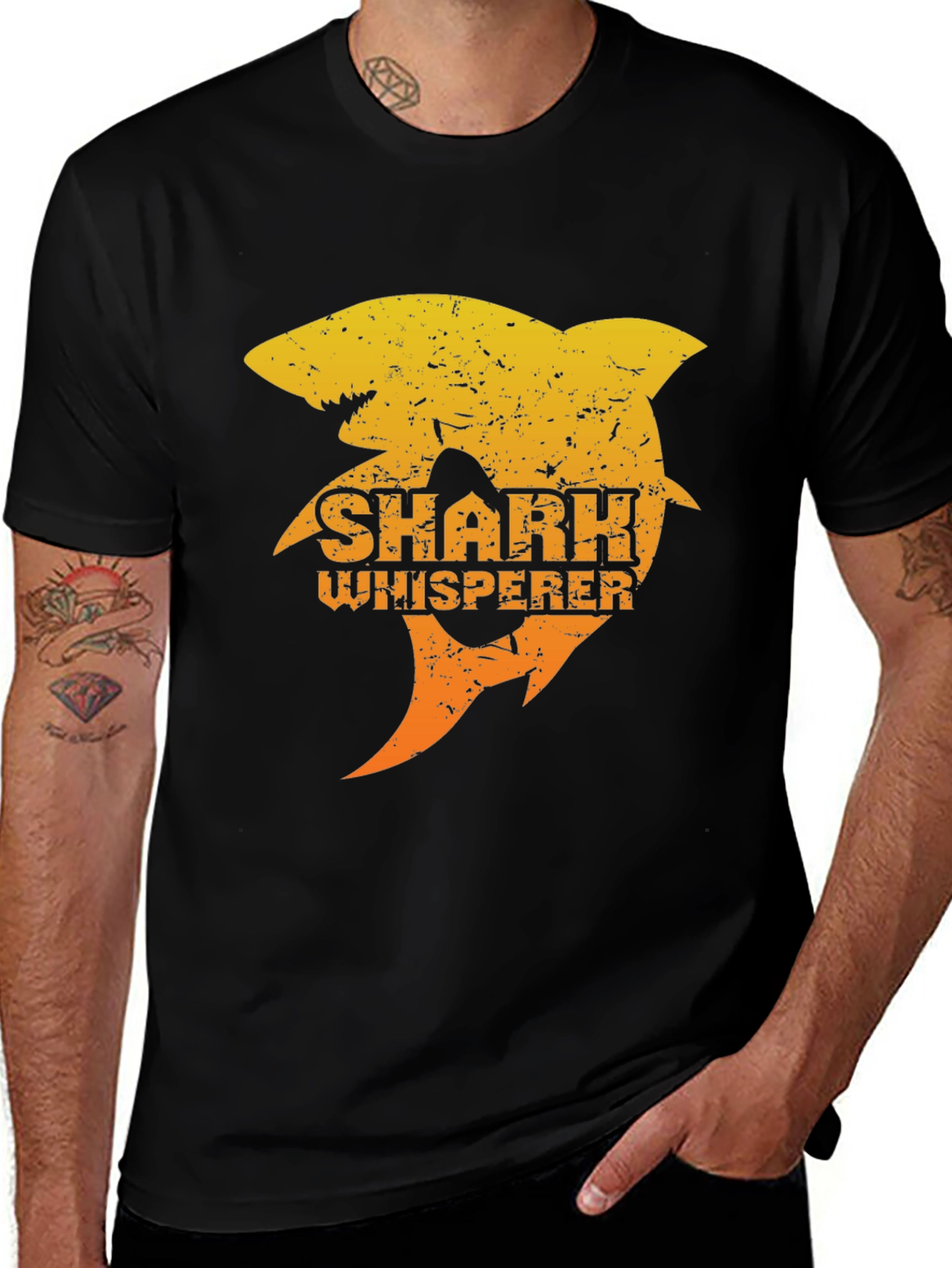 Shark Whisperer Graphic Tee - Novelty Ocean Lover T-Shirt