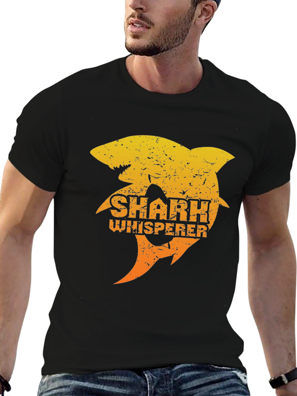 Shark Whisperer Graphic Tee - Novelty Ocean Lover T-Shirt