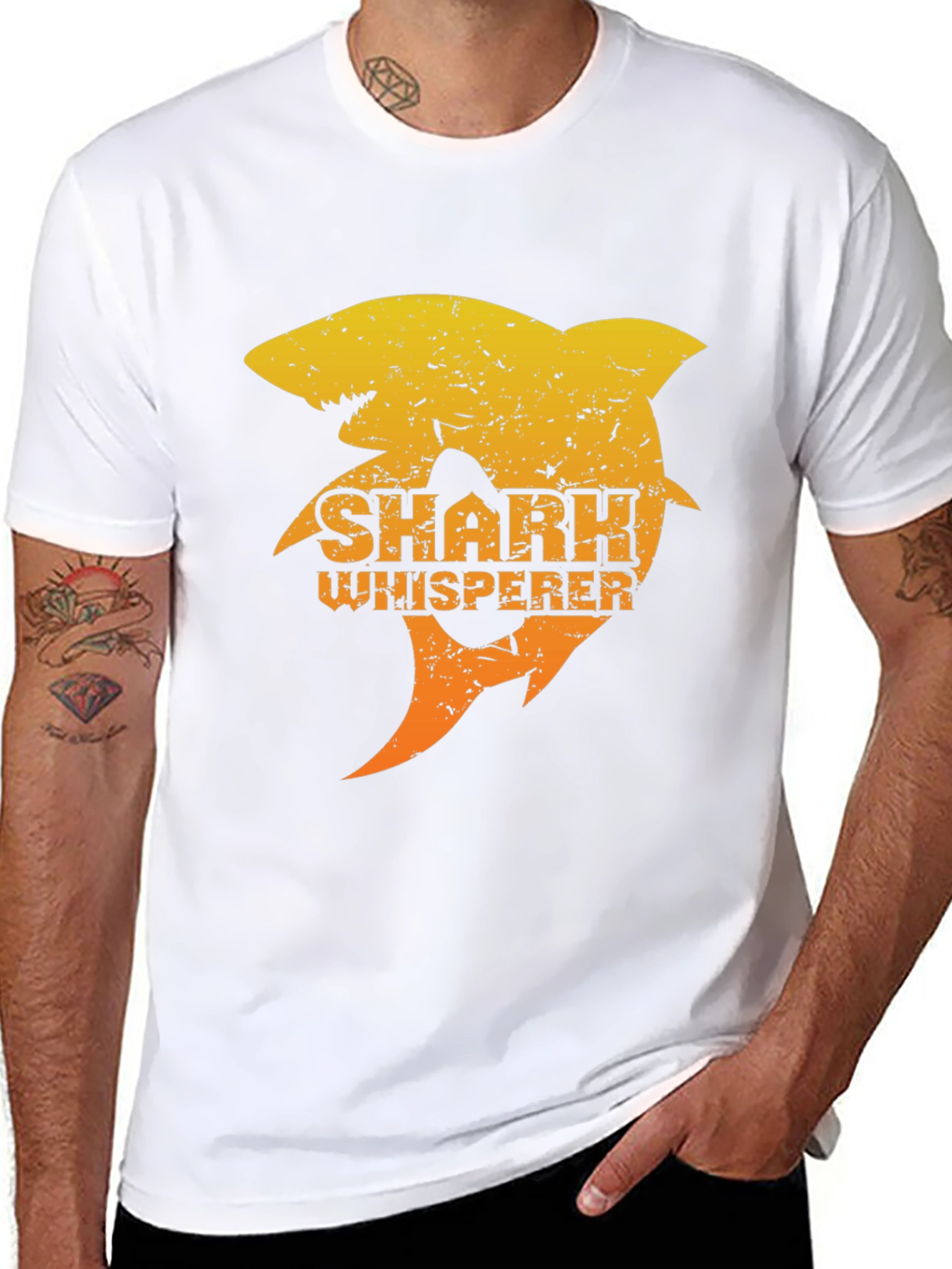 Shark Whisperer Graphic Tee - Novelty Ocean Lover T-Shirt