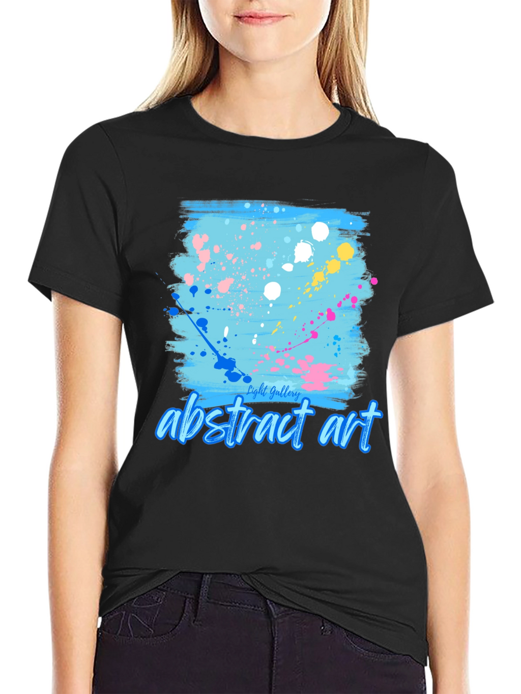 Abstract Art Splatter Tee - Trendy Casual Shirt