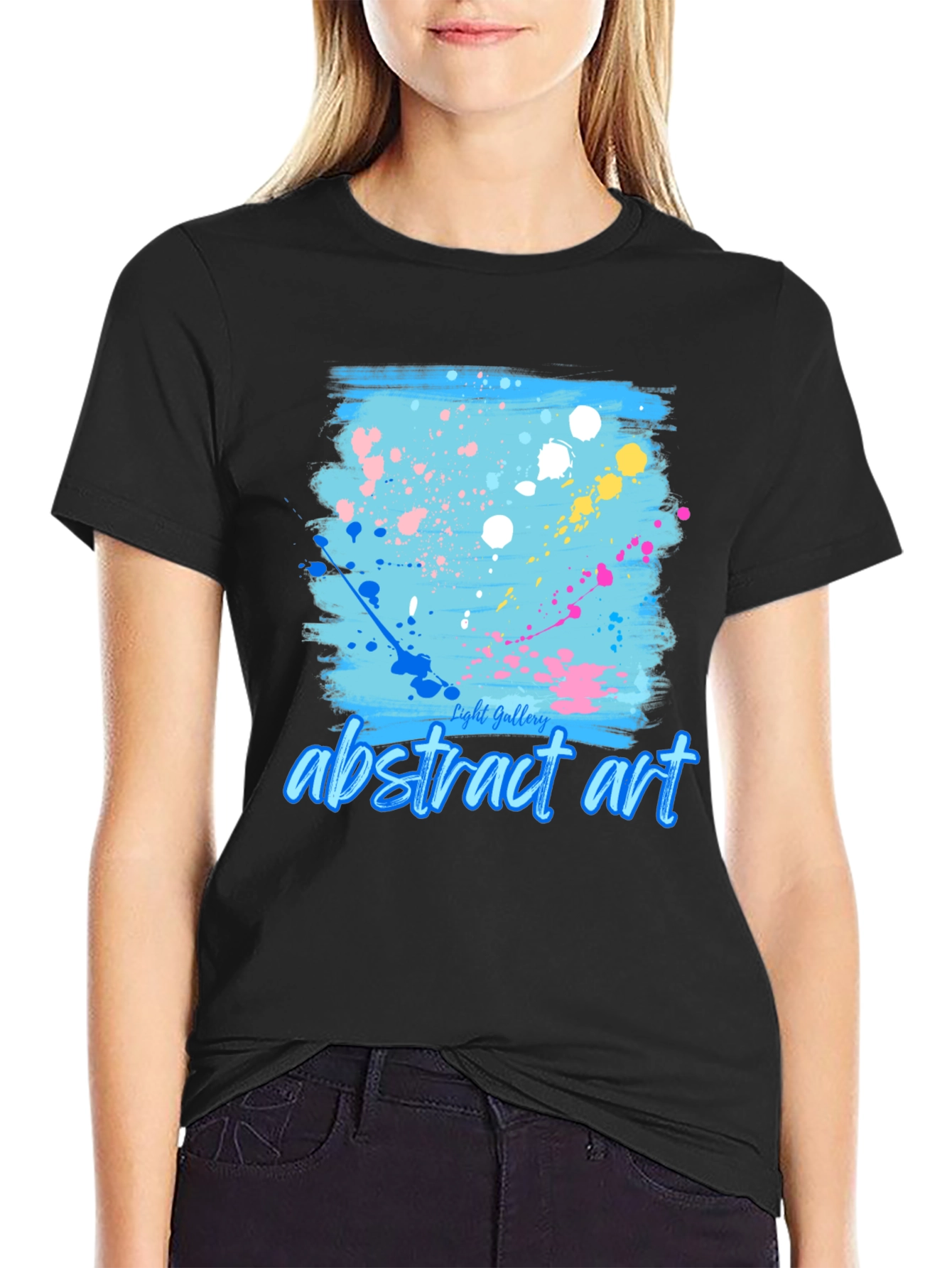 Abstract Art Splatter Tee - Trendy Casual Shirt