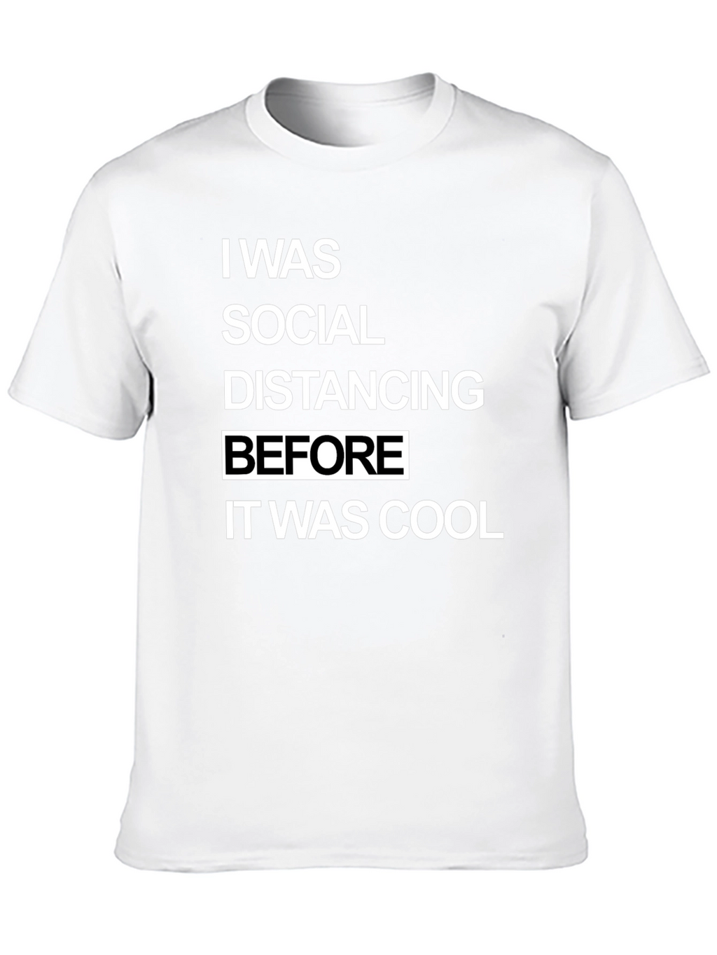 Social Distancing Graphic Tee - Black Cotton Casual T-Shirt