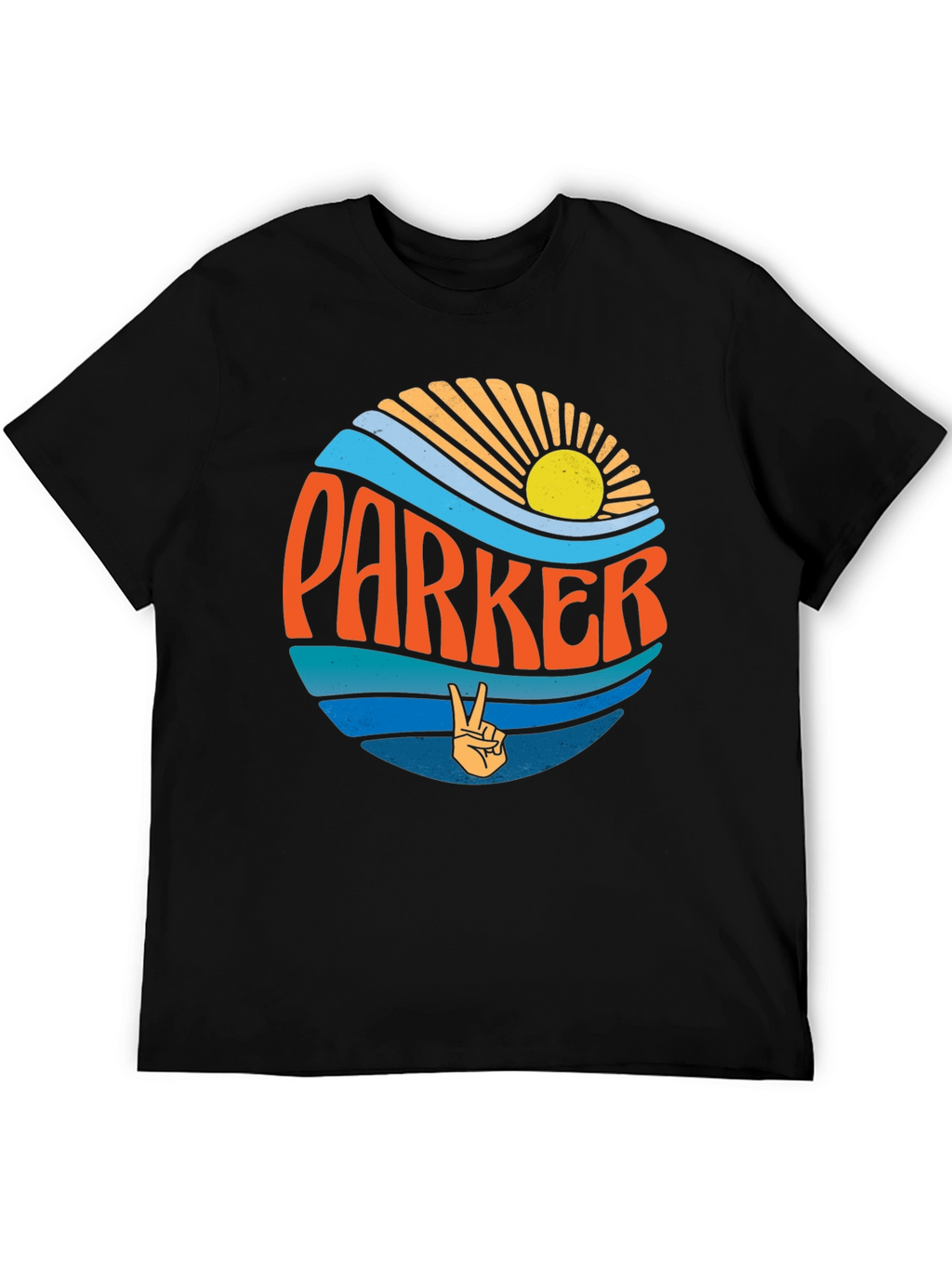 Parker Retro Wave T-Shirt - Groovy Personalized Design
