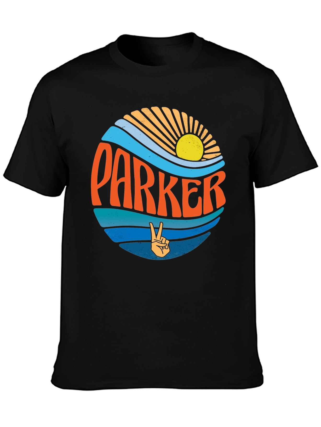 Parker Retro Wave T-Shirt - Groovy Personalized Design