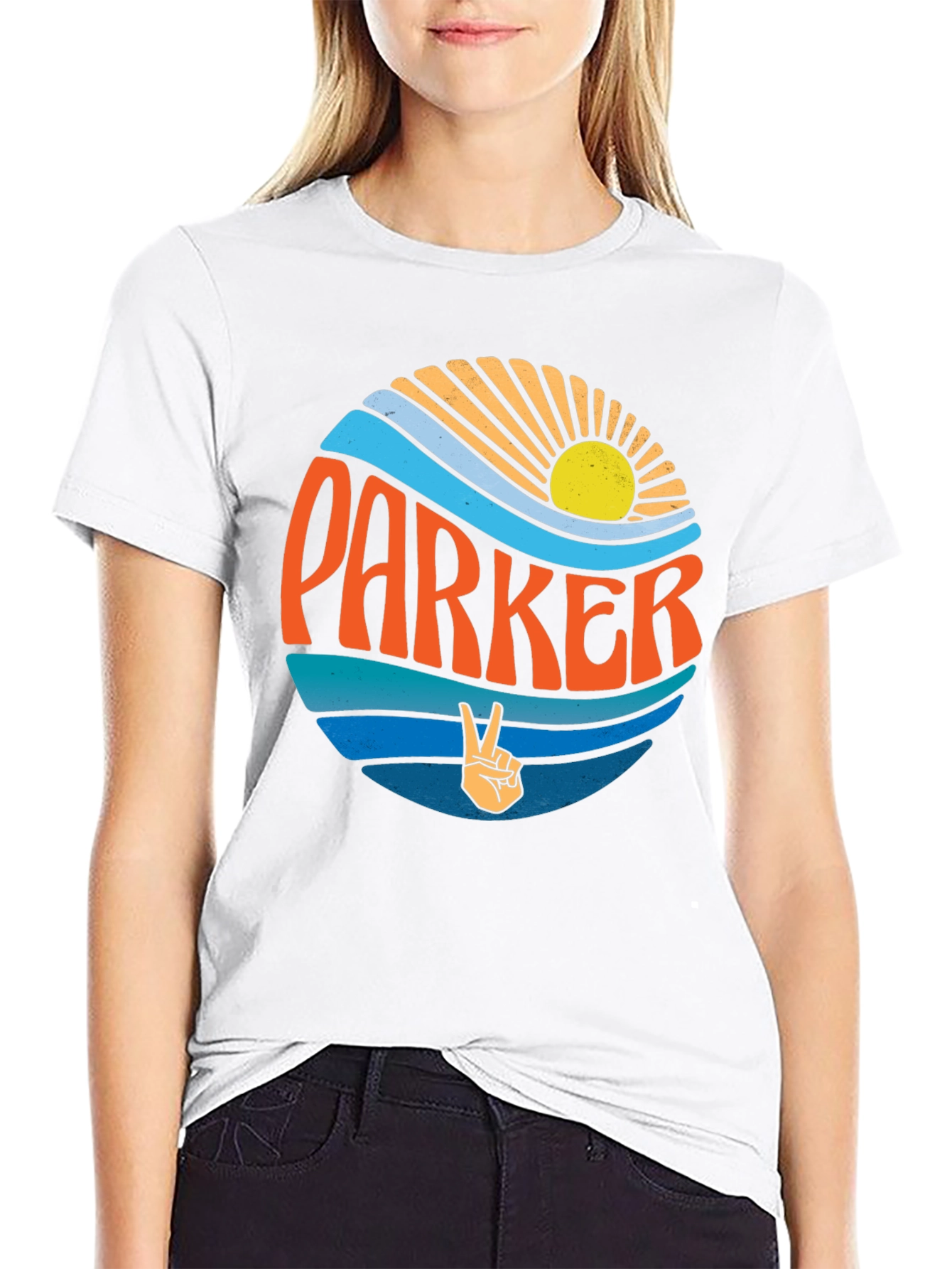 Parker Retro Wave T-Shirt - Groovy Personalized Design