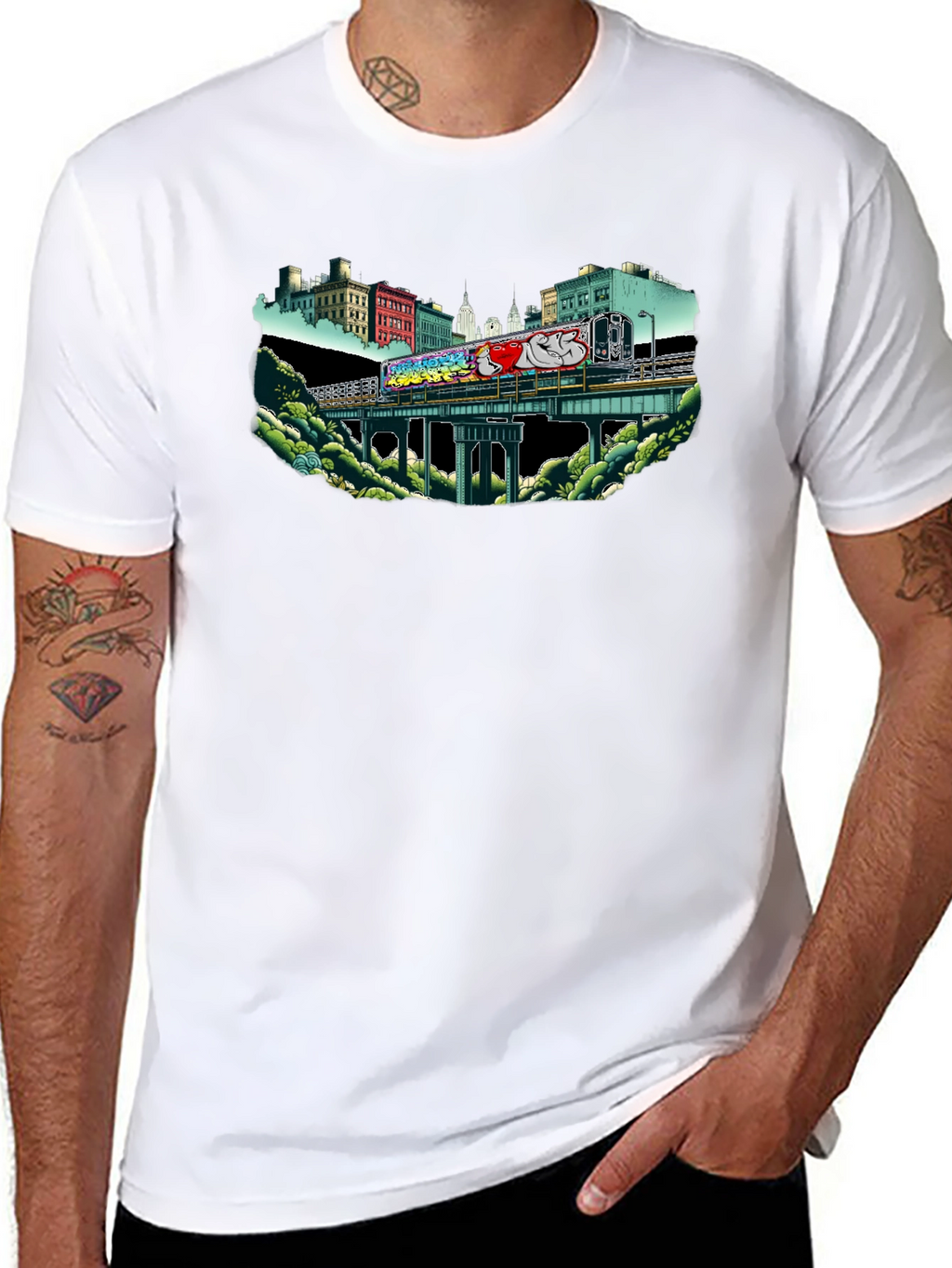 Urban Graffiti Train T-Shirt