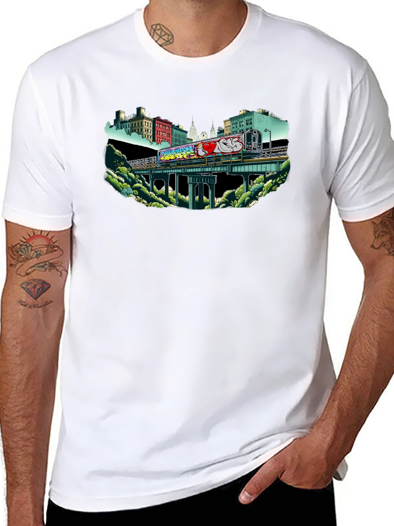 Urban Graffiti Train T-Shirt
