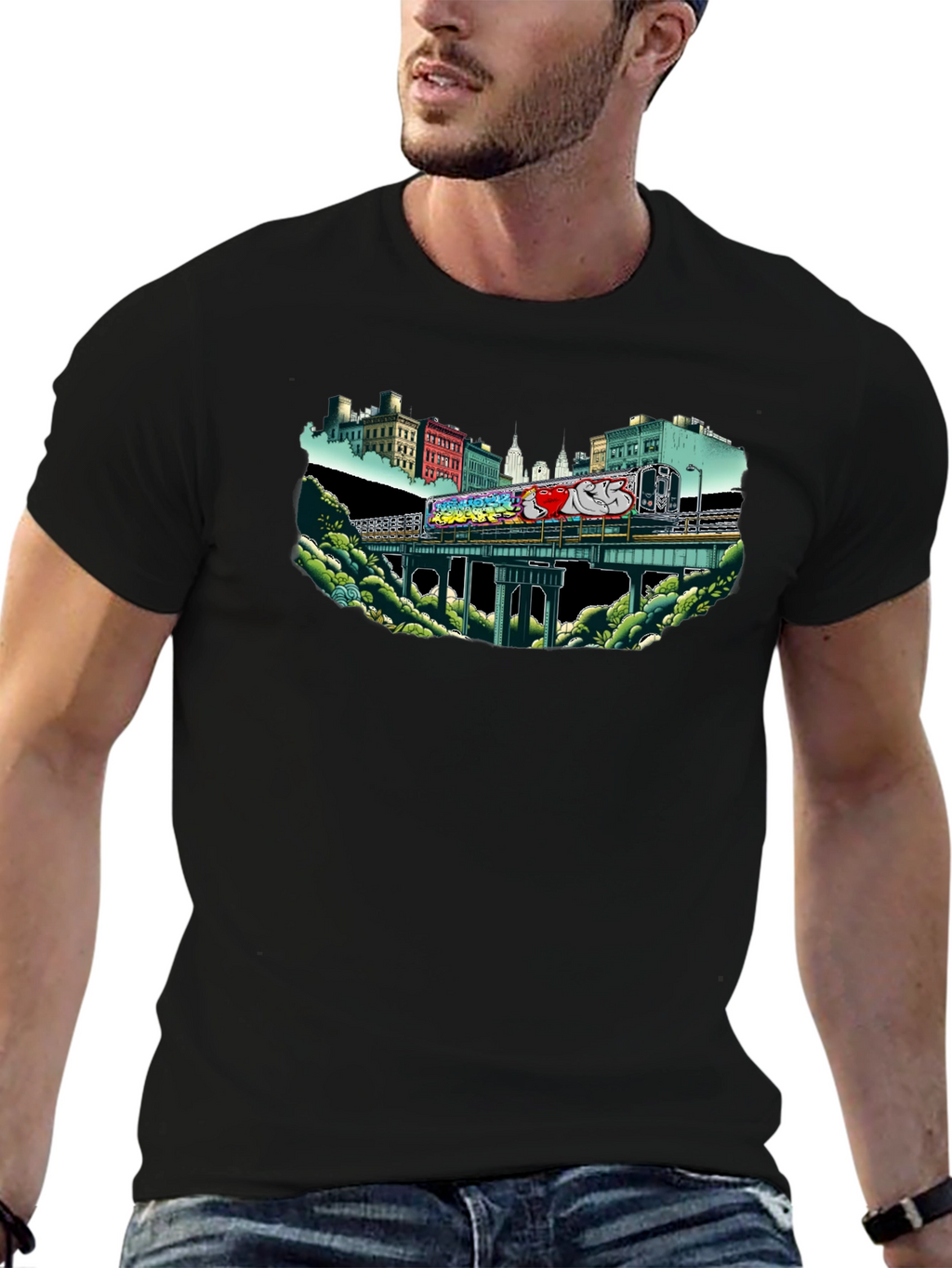 Urban Graffiti Train T-Shirt