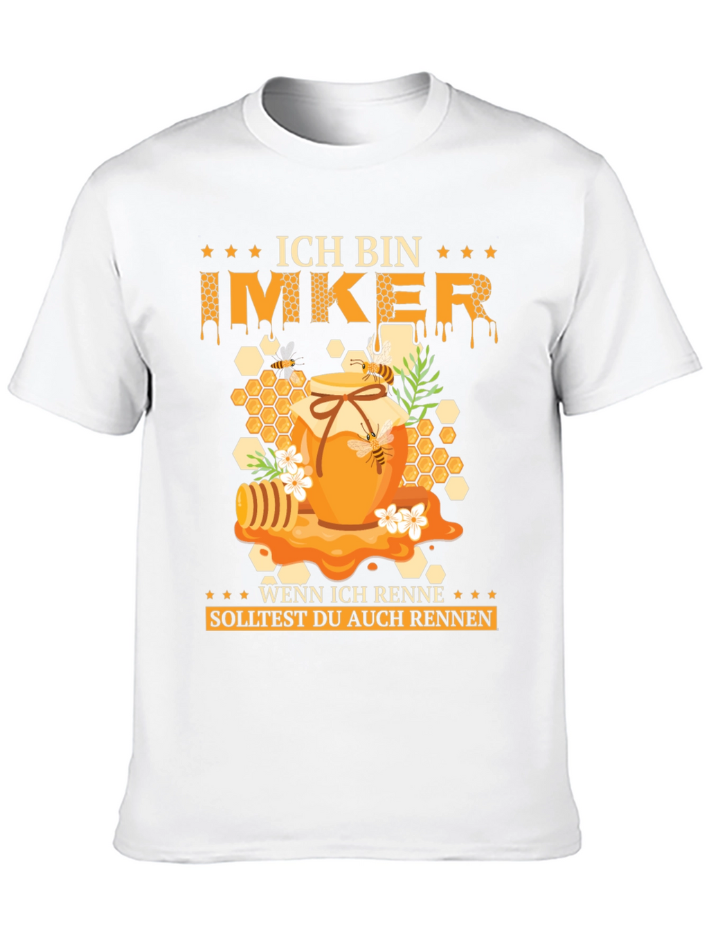 Ich Bin Imker T-Shirt - Honeycomb Bee Design