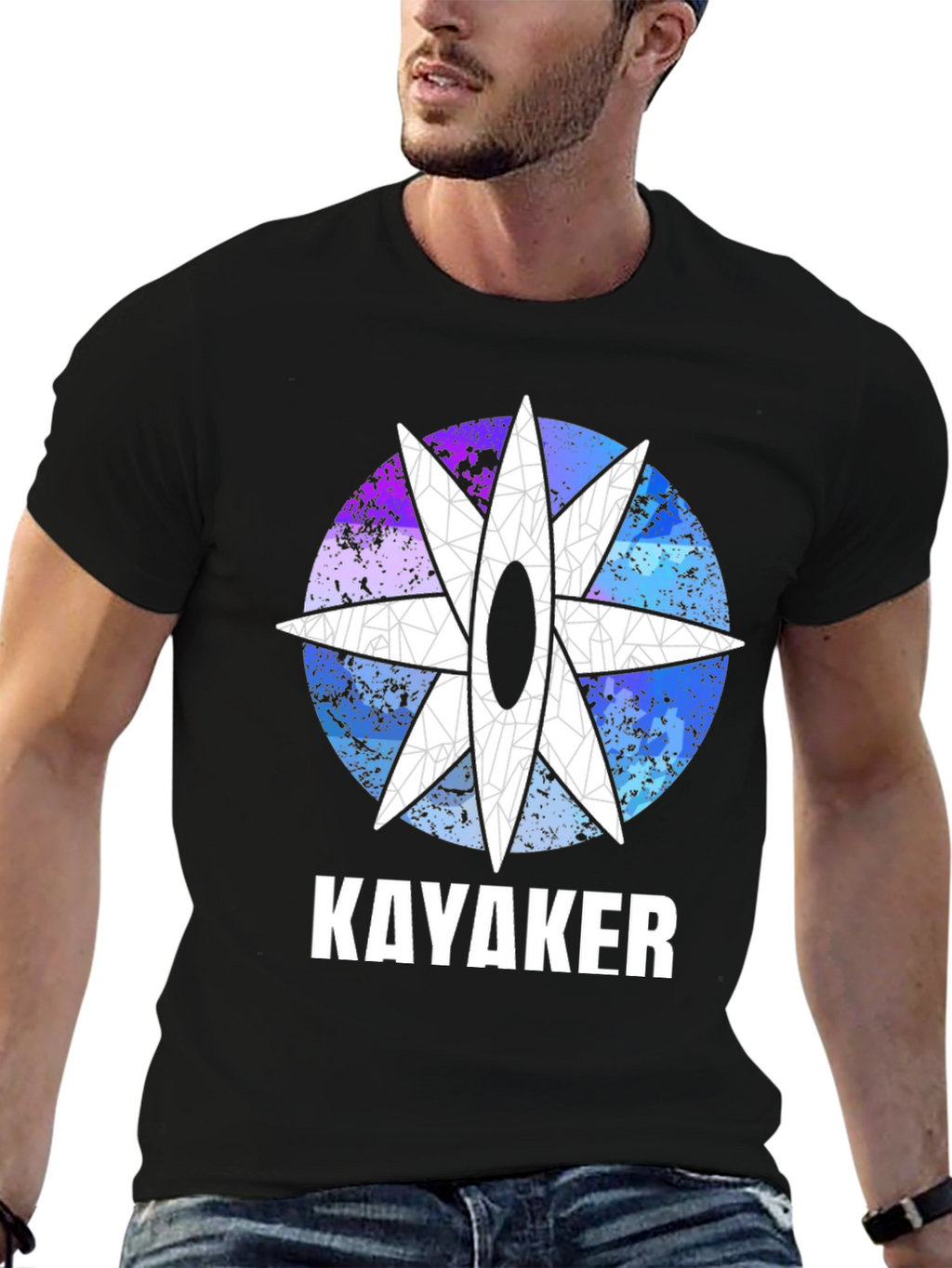 Kayaker Graphic T-Shirt - Unique Design