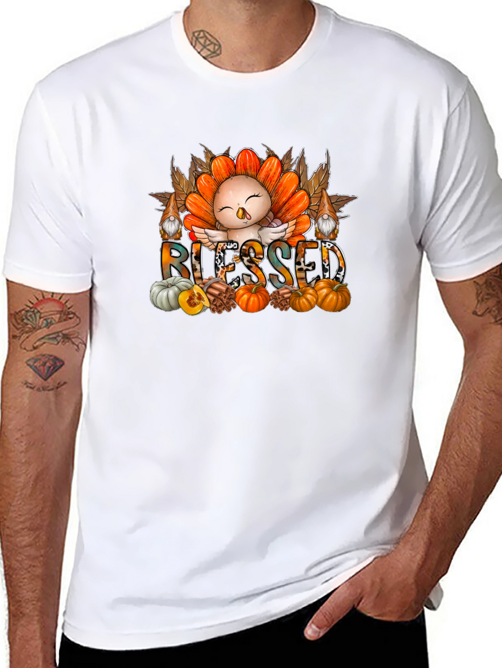 Blessed Thanksgiving Turkey Graphic Tee