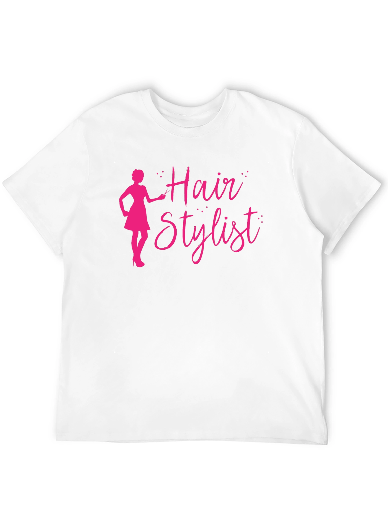 Hair Stylist T-Shirt - Black Crew Neck