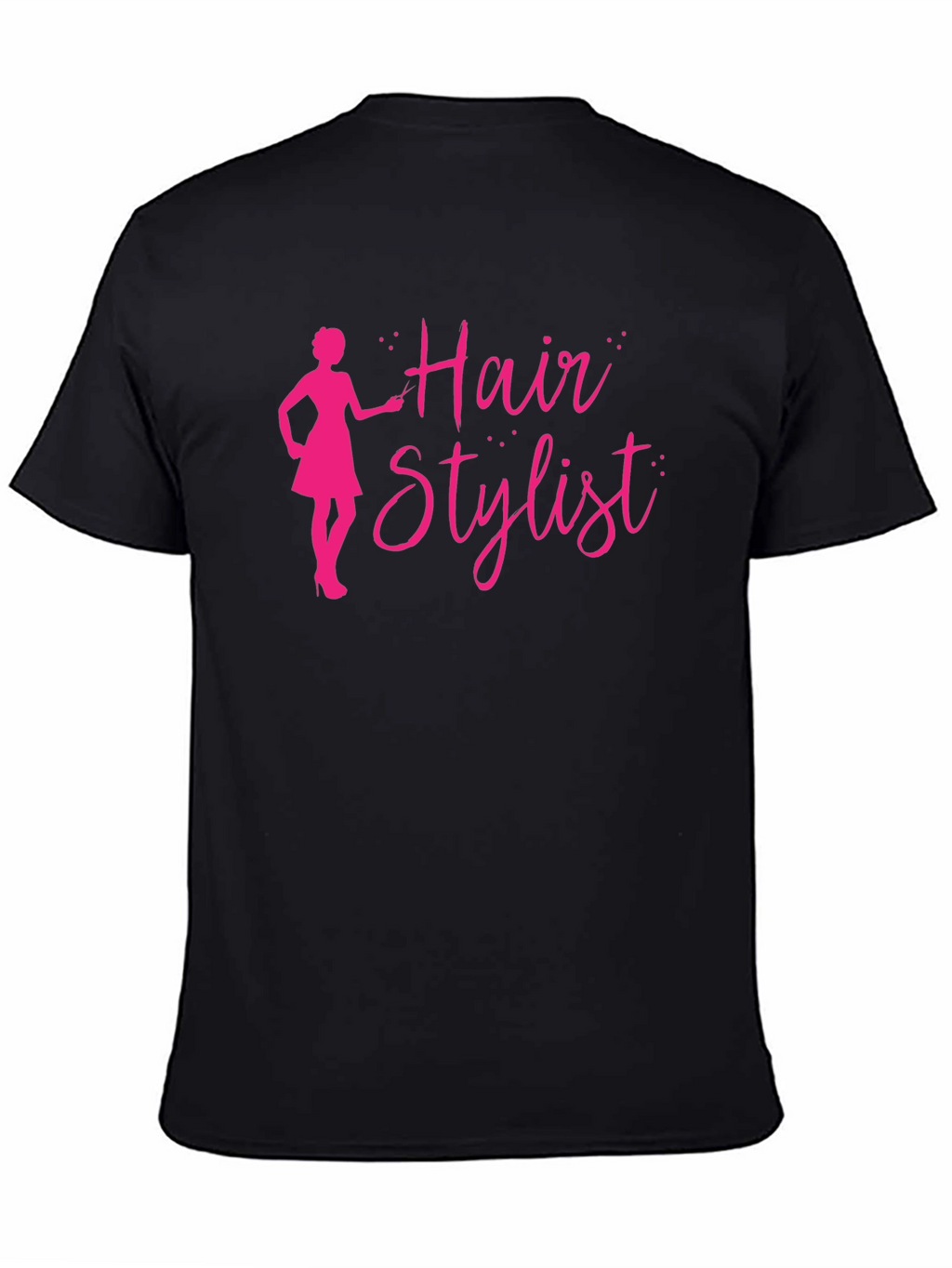 Hair Stylist T-Shirt - Black Crew Neck