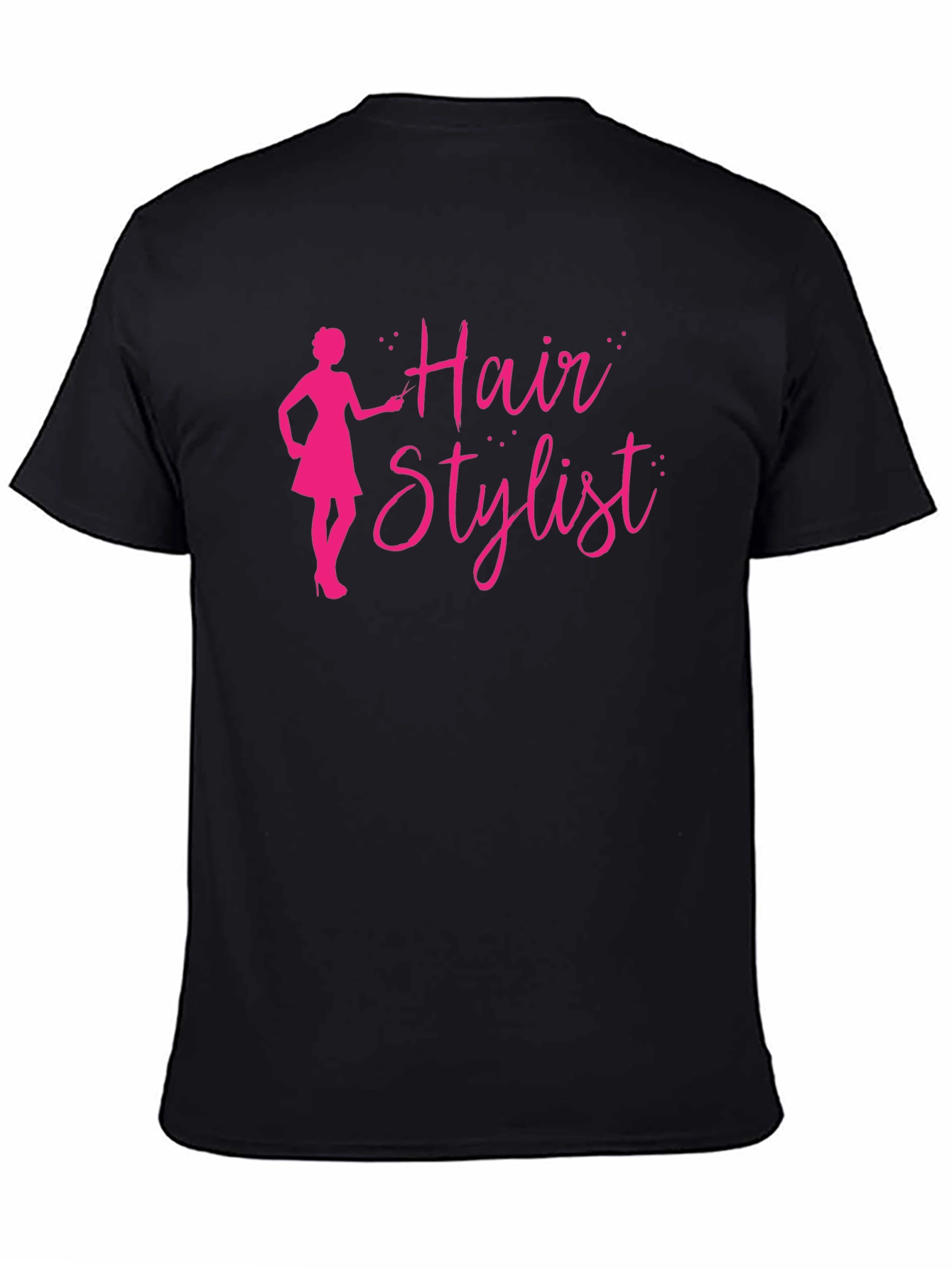 Hair Stylist T-Shirt - Black Crew Neck