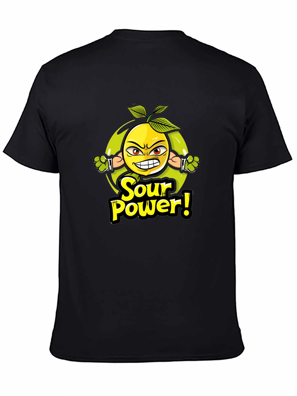 Sour Power T-Shirt: Angry Lemon Graphic Tee